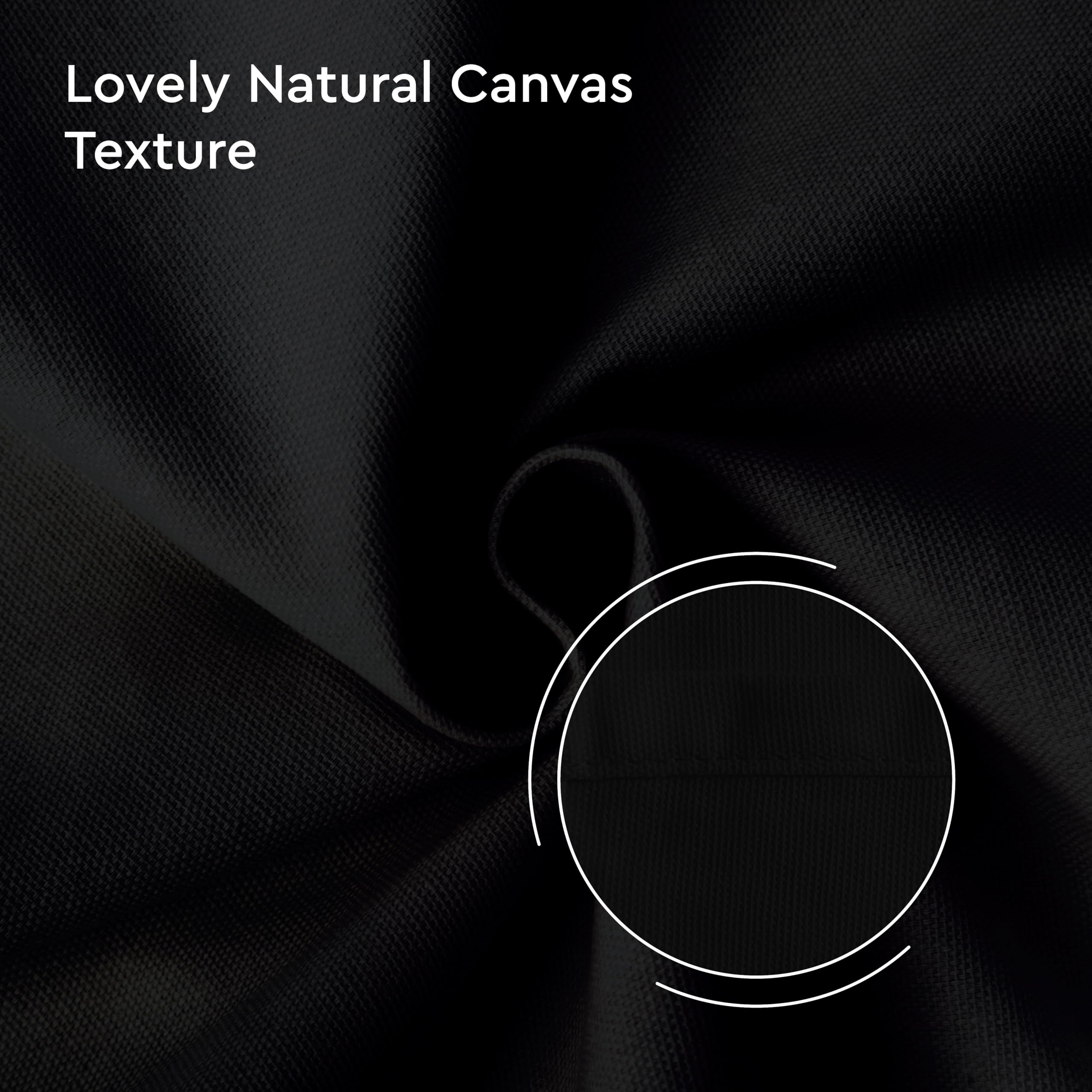 Encasa Table Runner 13X72 In Long | Cotton Canvas Fabric | Jet Black Solid Color | Machine Washable & Durable