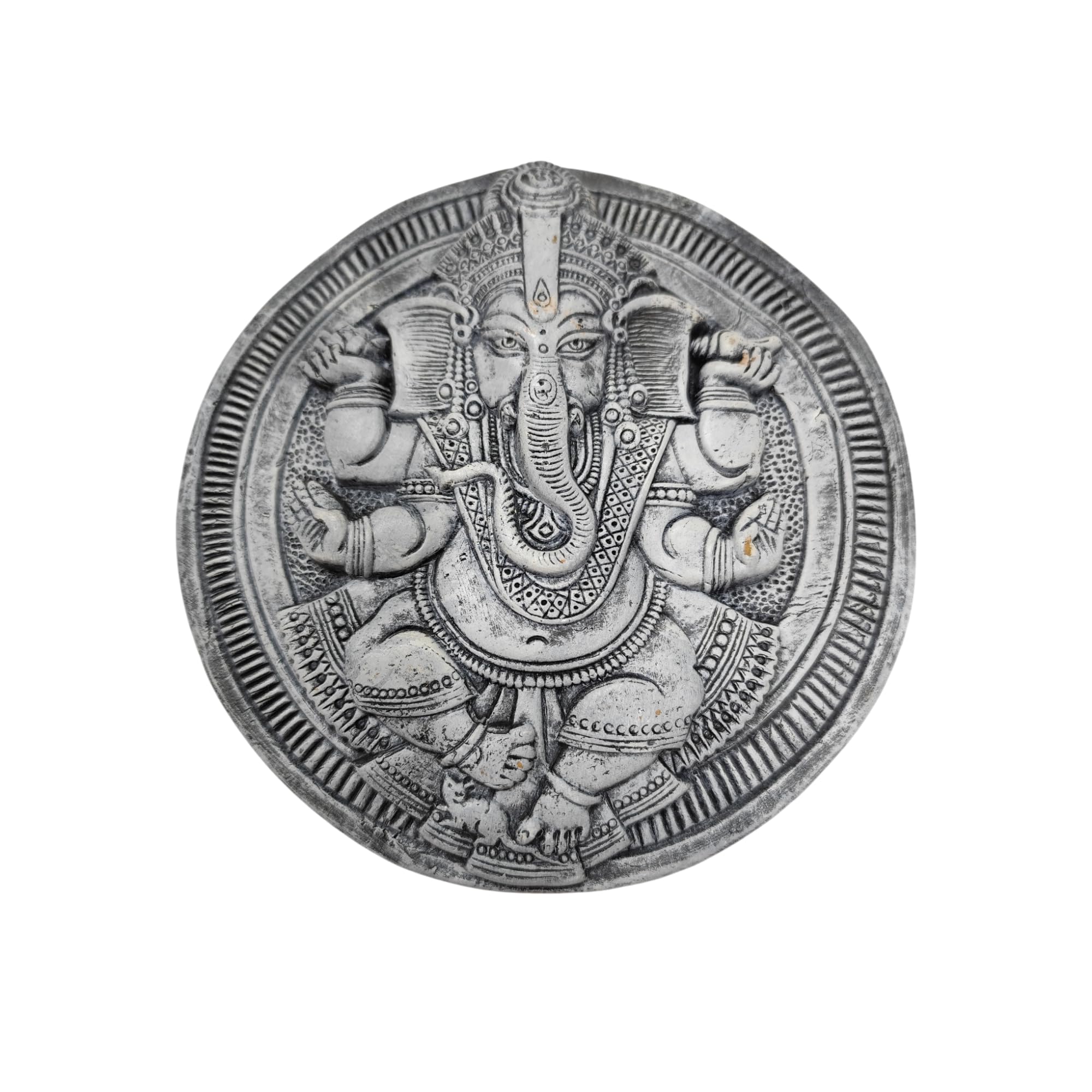 Haus Fabula Terracotta Clay Lord Ganesha Idol Wall Hanging Handmade Eco-Friendly For Home Decor/Diwali Festival/Religious Gift G
