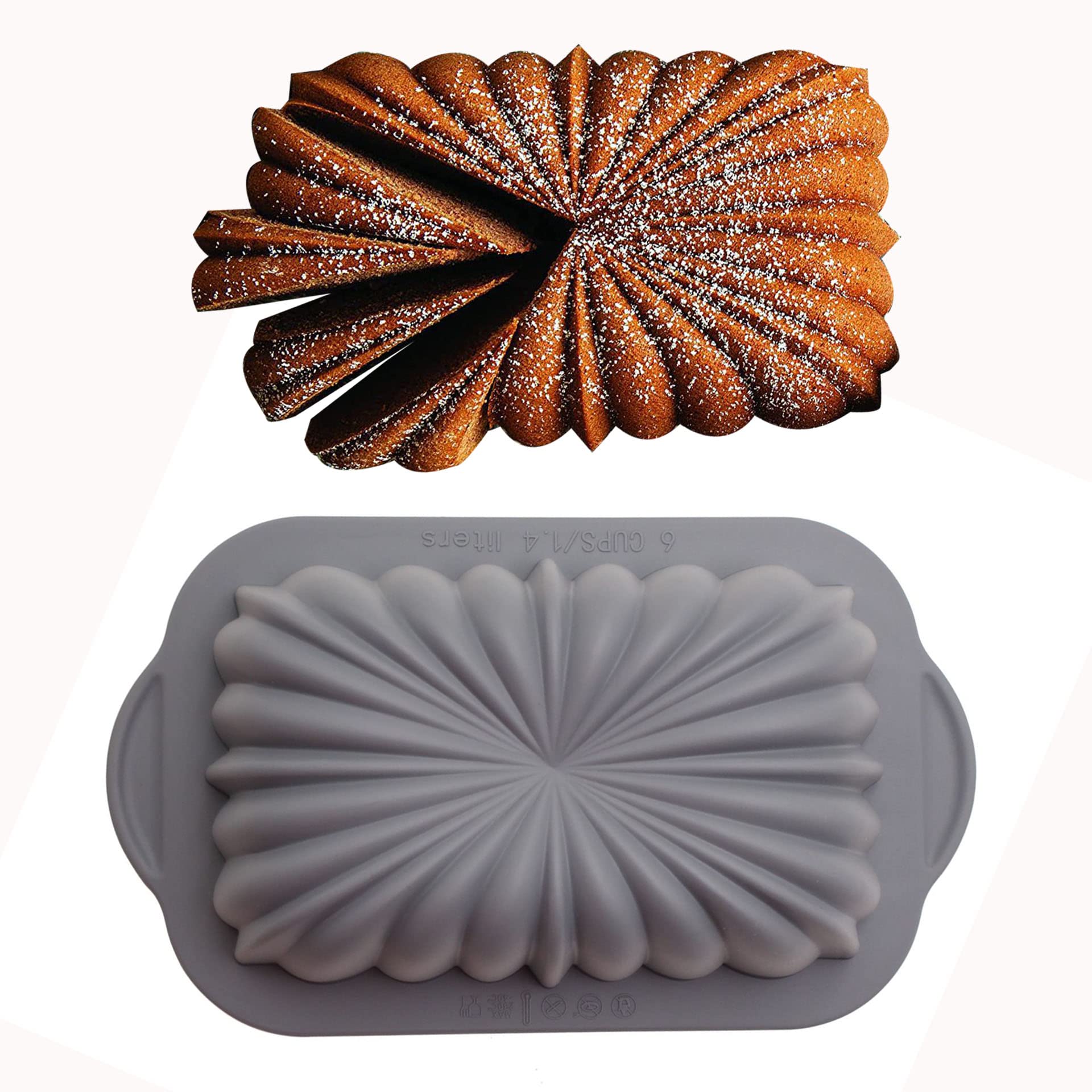 Food Grade Steel Ring Silicone Toast Cake Tray Cake Bread Baking Molds,Rectangle Cake Mold 3D Cake Mold Baking Loaf Tool Pastry