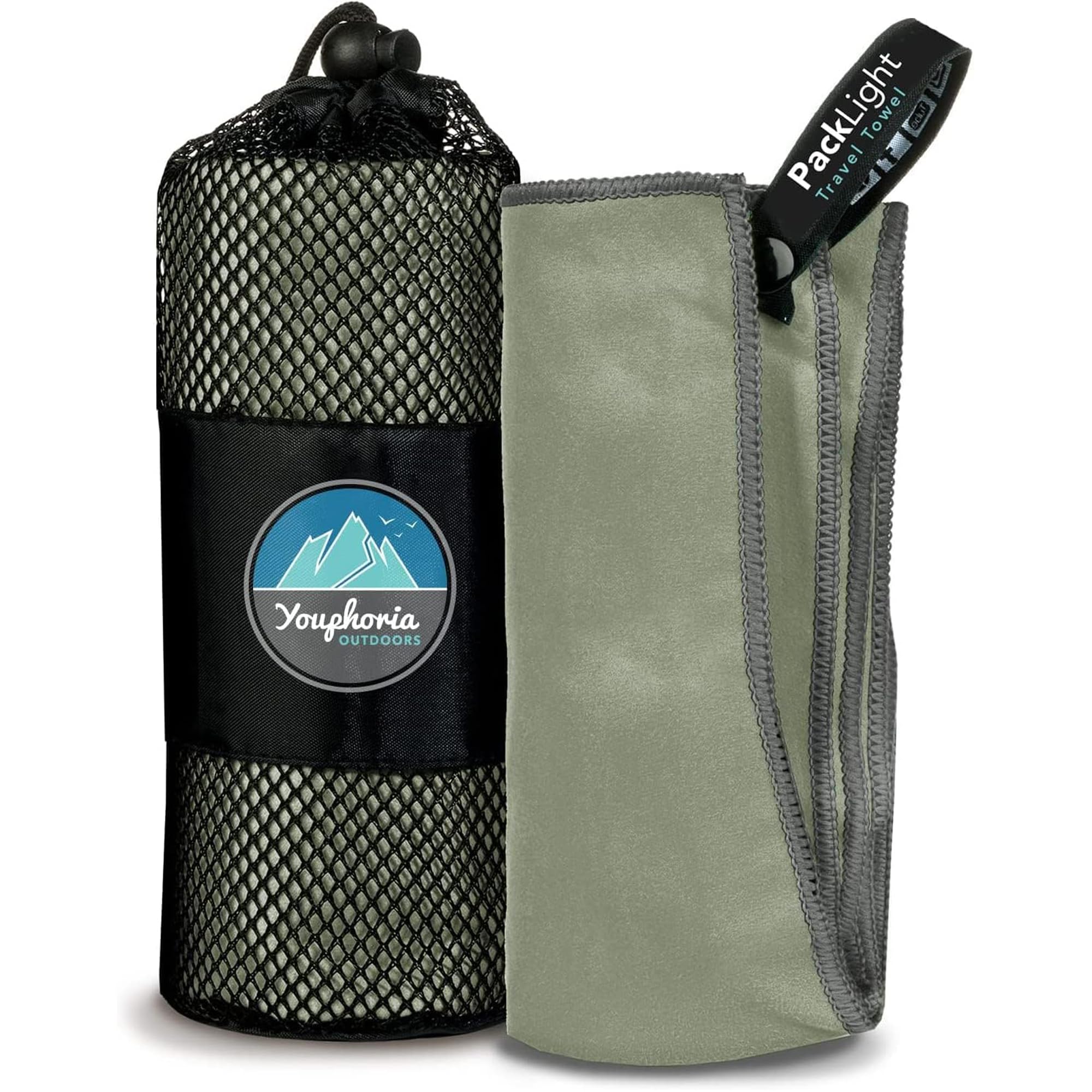 Youphoria Microfiber Travel Towel Fast Drying Lightweight - Quick Dry Towel For Camping, Beach, Backpacking, Hiking, & Sport