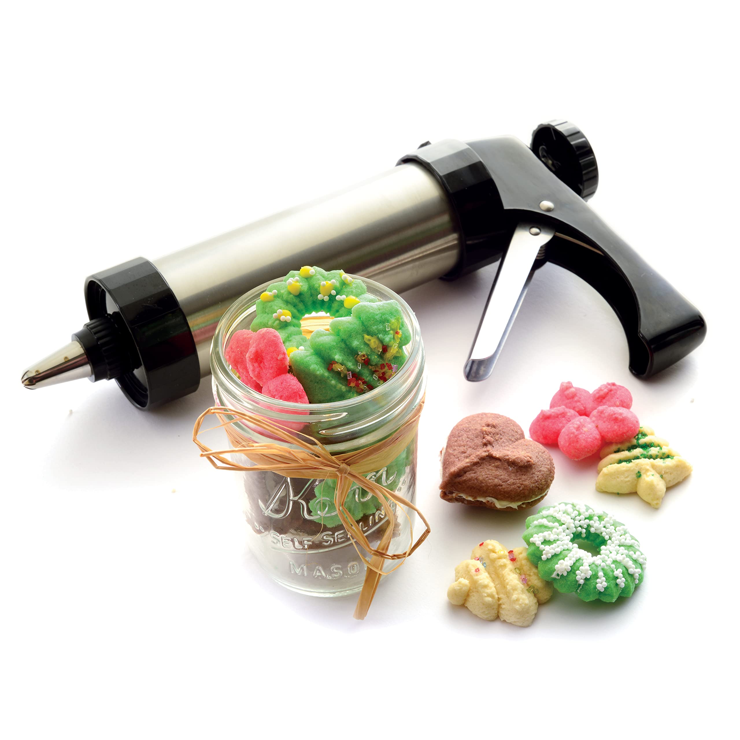 Norpro S/S Cookie/Icing Press With Case, Black