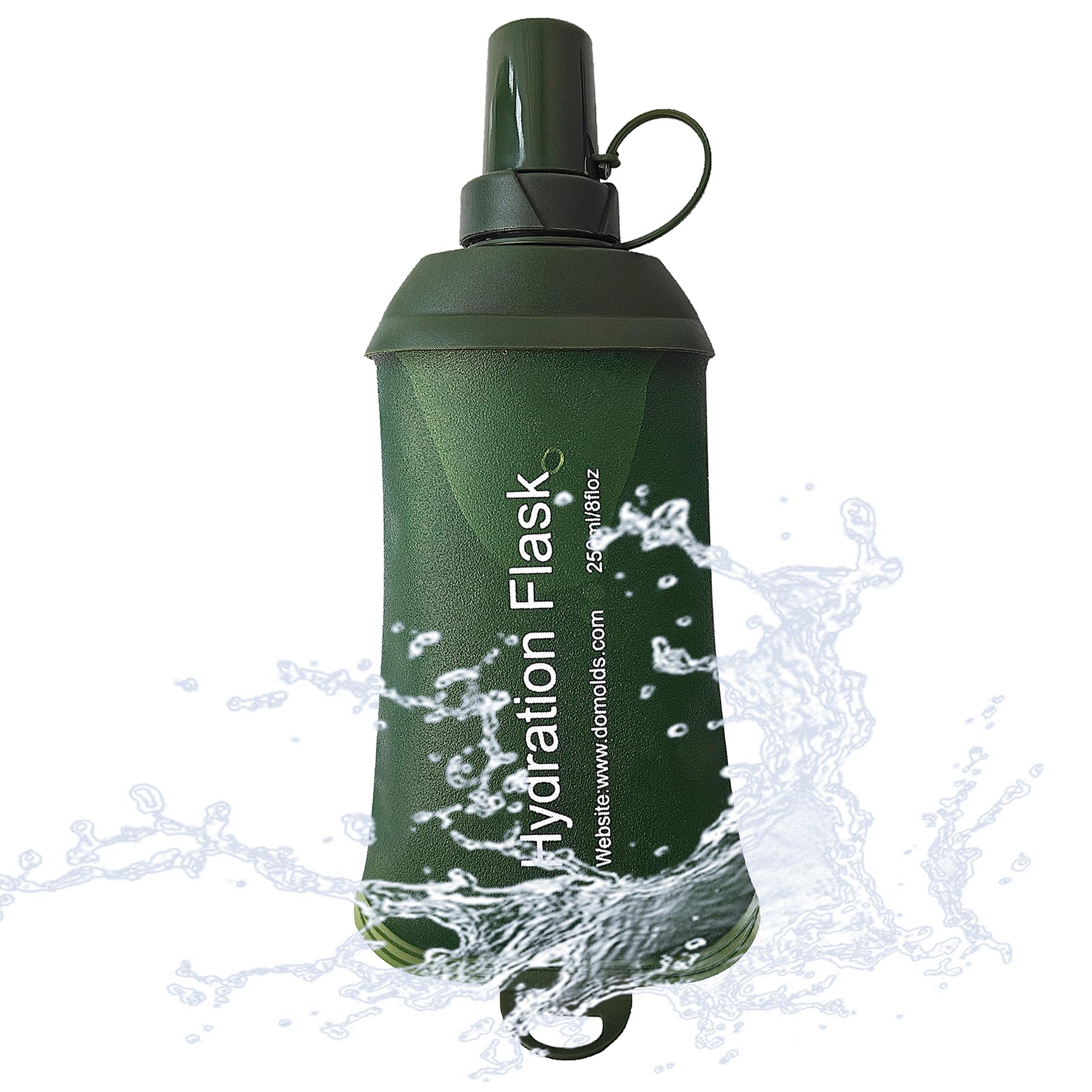 J.CARP 250ml Soft Flask Running Water Bottles, TPU Foldable Running Hydration Flask for Hydration Pack Cycling Hiking Climbing O