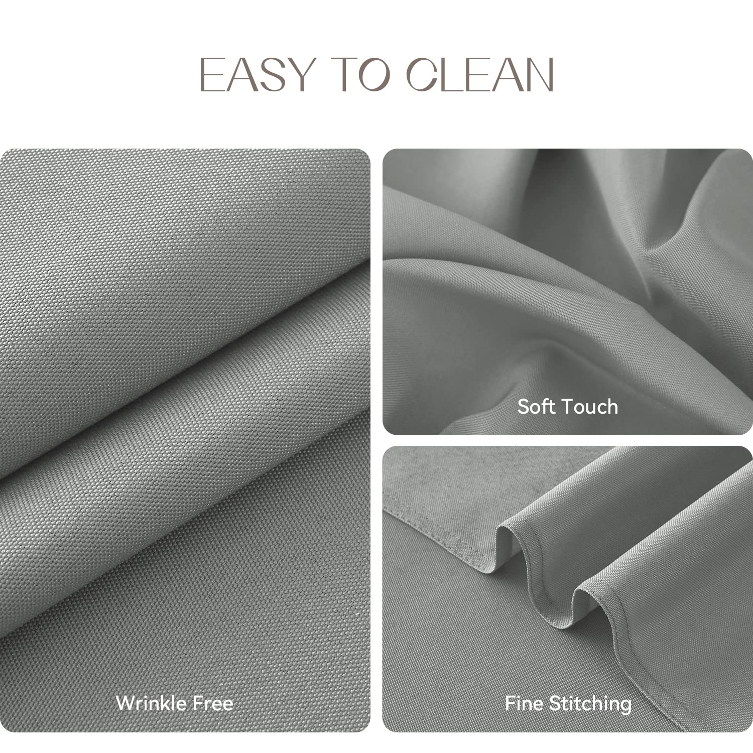 Romanstile Rectangle Tablecloth, 2 Pack 60 X 120 Inch, Stain And Wrinkle Resistant Washable Polyester Table Cover For Dining Tab