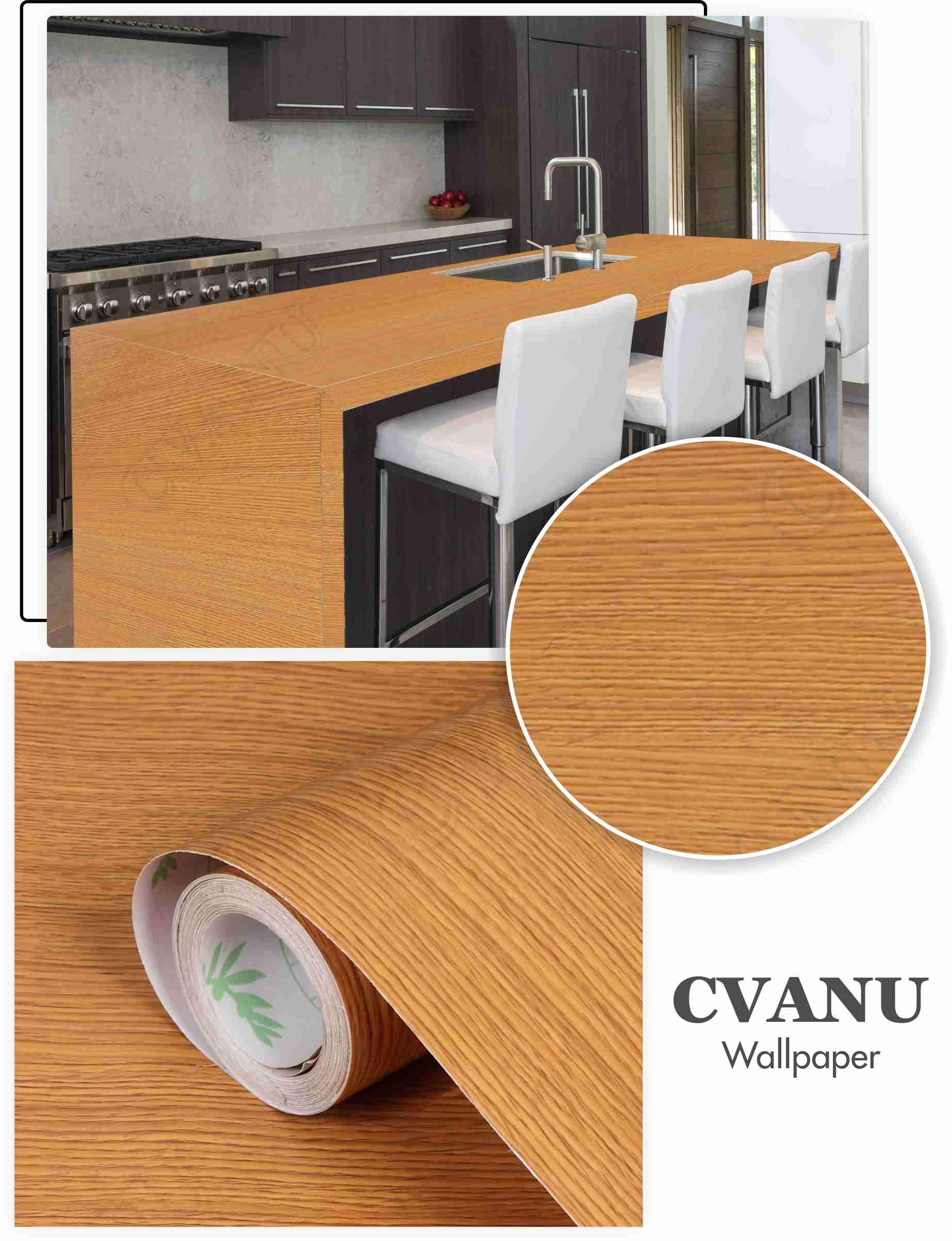 KREEPO Self Adhesive Wood Grain Wallpaper Waterproof Old Furniture Vinyl Stickers Wooden Door Wardrobe Desktop PVC Wall Papers C