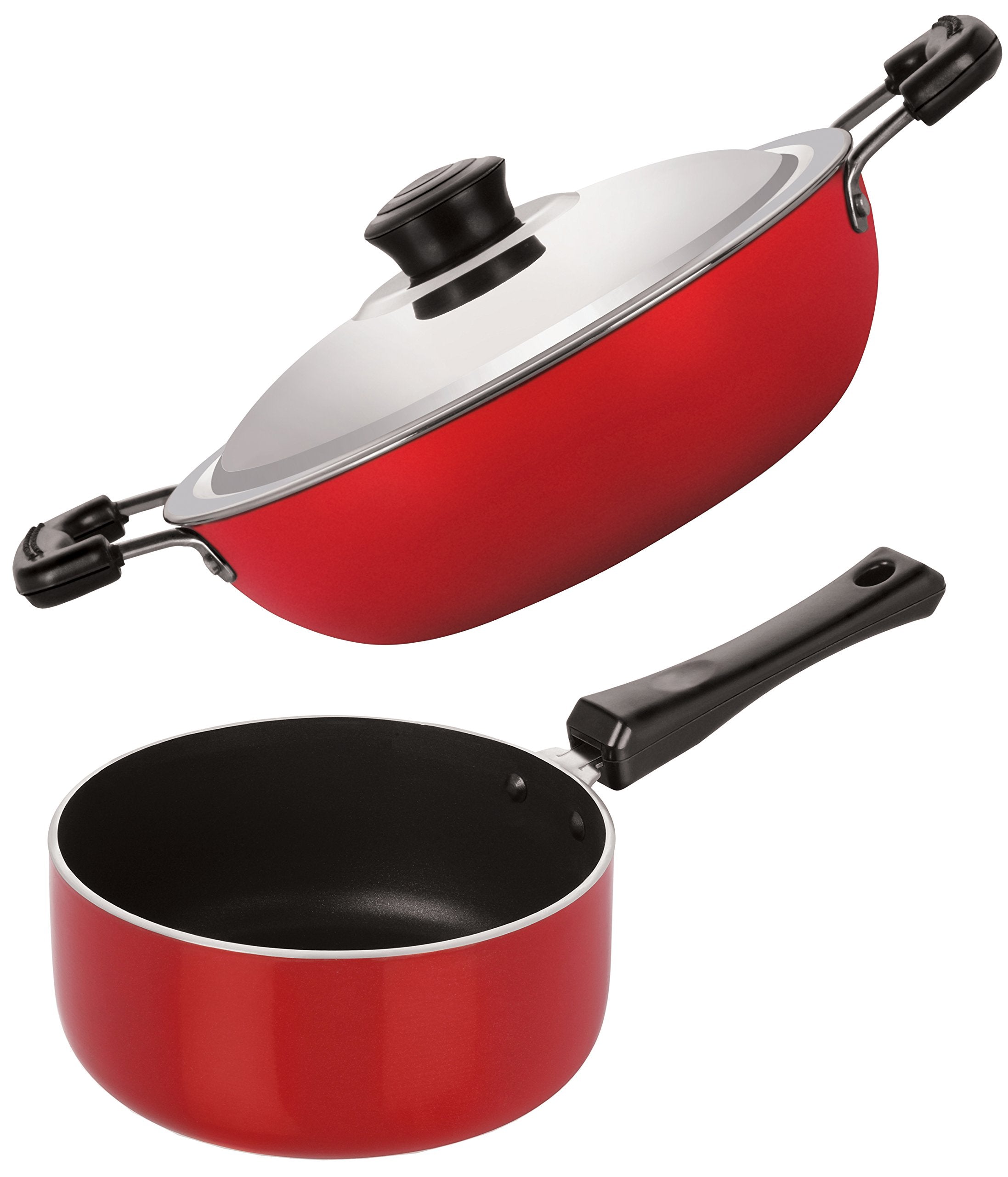 Nirlon NonStick Gas Compatible Stain Free Cookware Essential Combo Gift Set Offer With Bakelite Handle, 2.6Mm_Dkd(M)_Sp(M)
