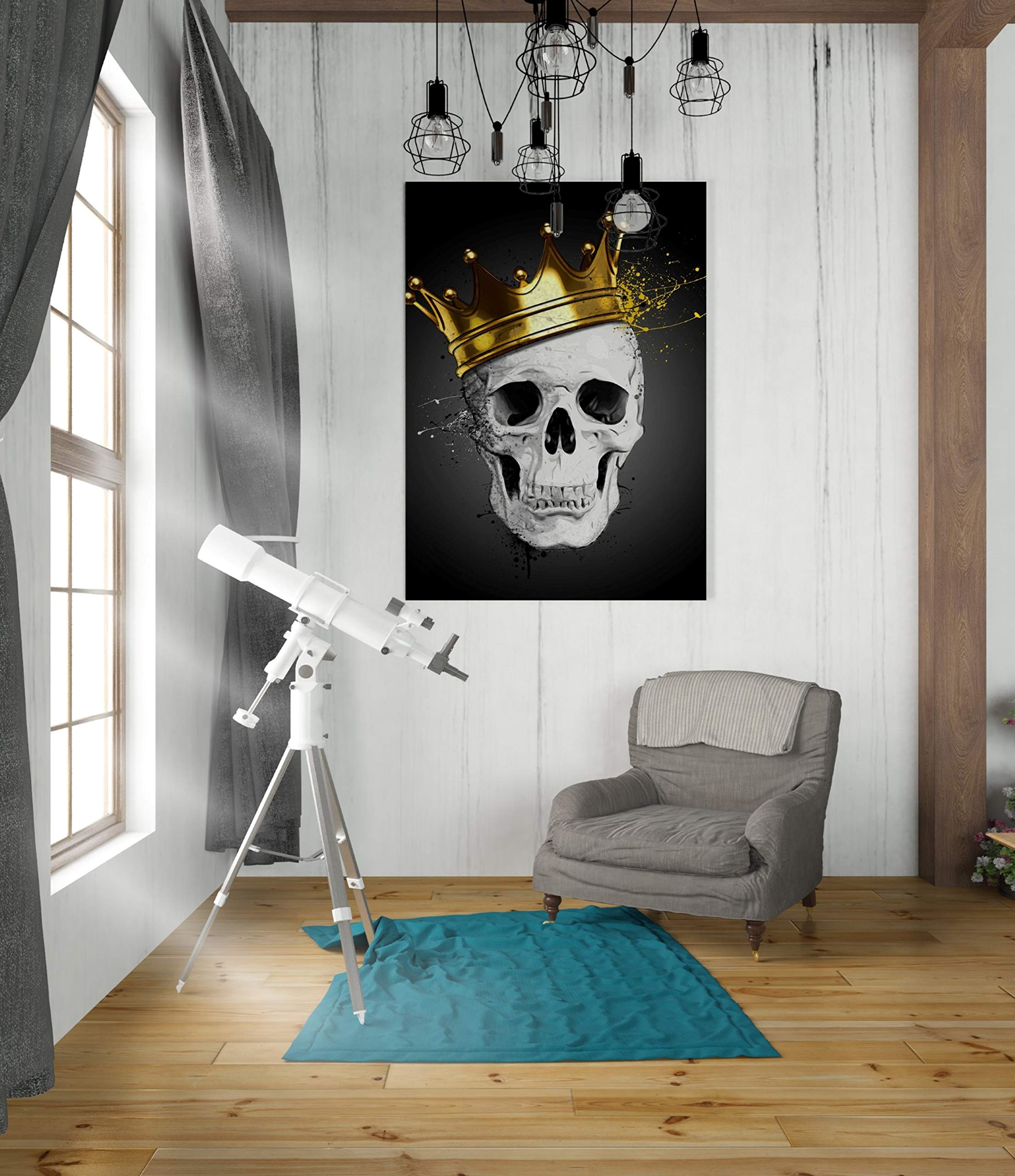 Cortesi Home 'Royal Skull' By Nicklas Gustafsson, Canvas Wall Art, 26'' X 36''