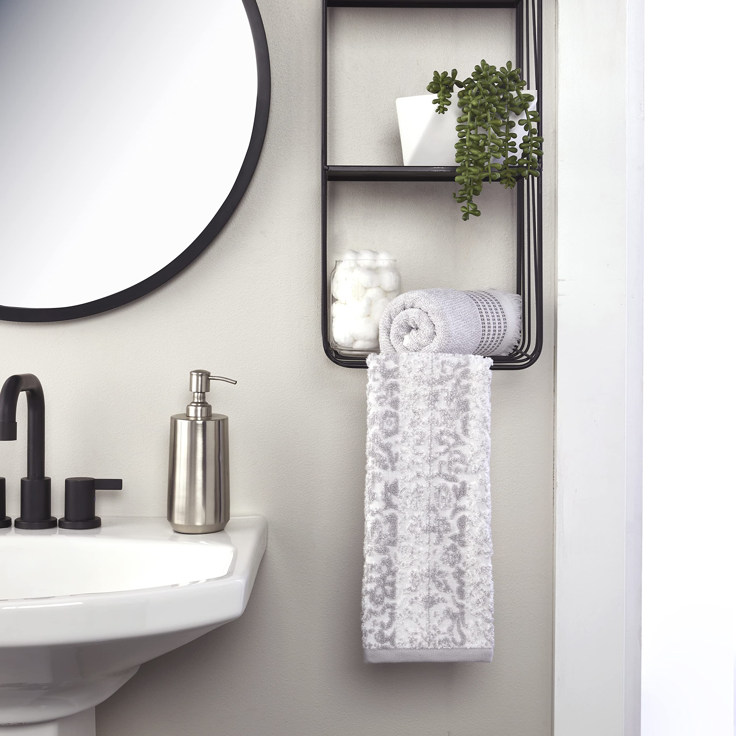SKL Home Lincoln Park Hand Towel Gift Set  Gray  2 Count