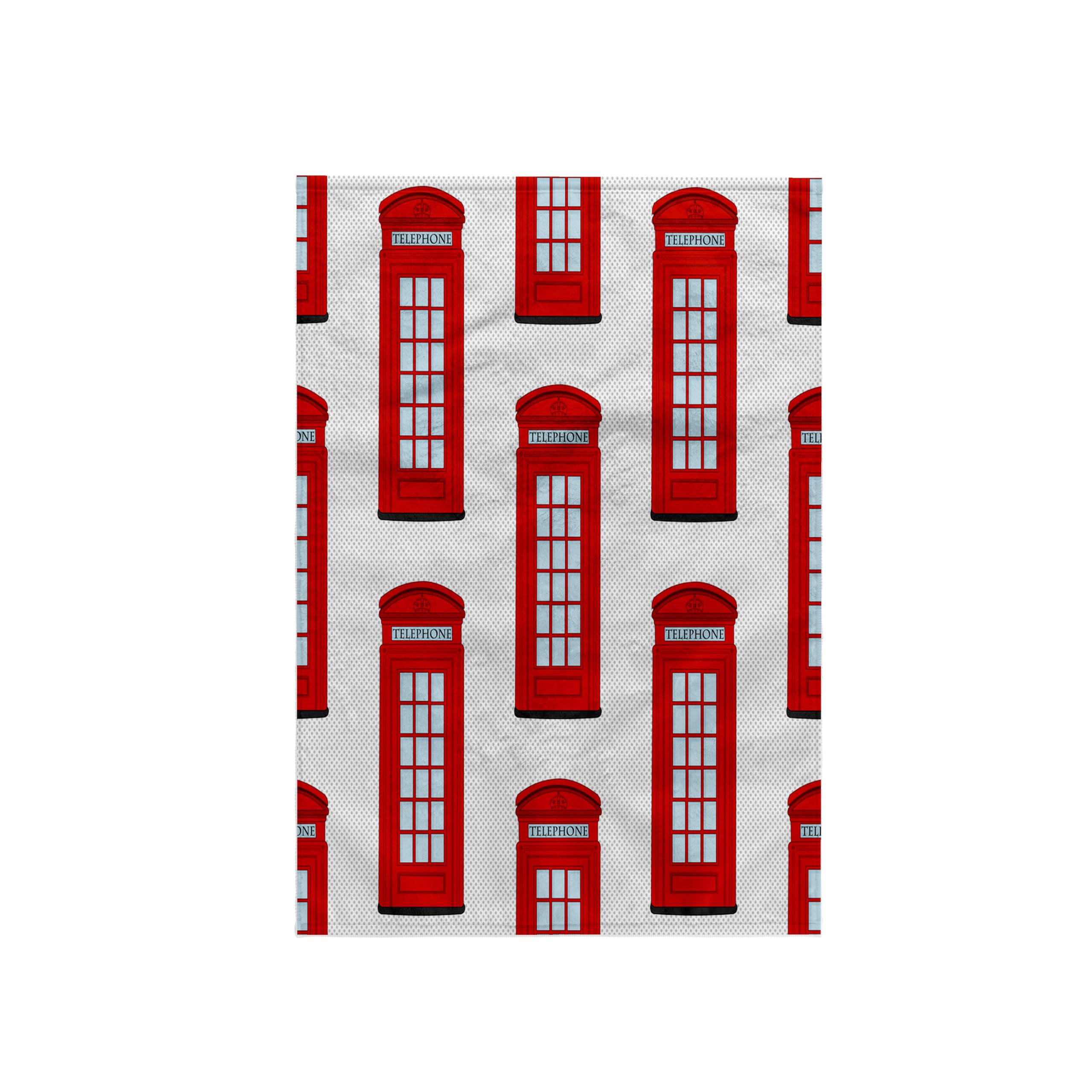 3D Rose TWL_201749_1 British Red Telephone Box Illustration Pattern, 15 x 22