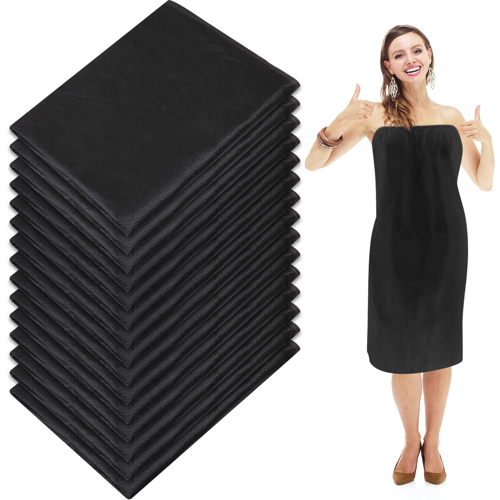 Yoiemivy 15 Pieces Disposable Spa Wrap, Adjustable Non-Woven Spa Towels Closure Bath Wrap for Women Salon Massage Sauna Sweat St