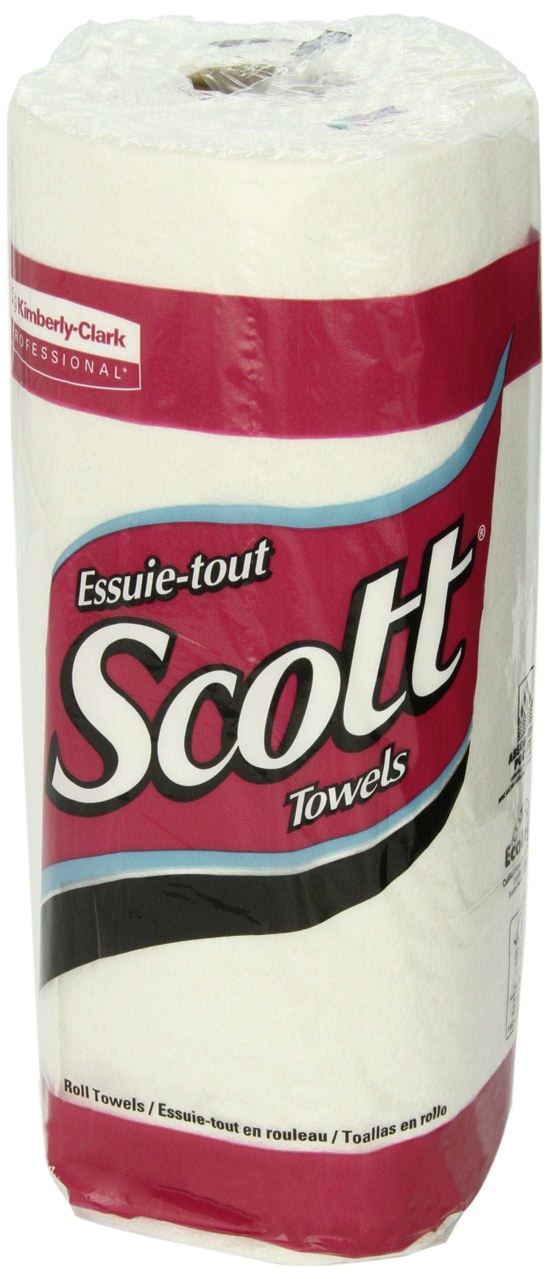 Scott Kitchen Paper Towels (41482) With Fast-Drying Absorbency Pockets, Perforated Standard Paper Towel Rolls, 128 Sheets / Roll
