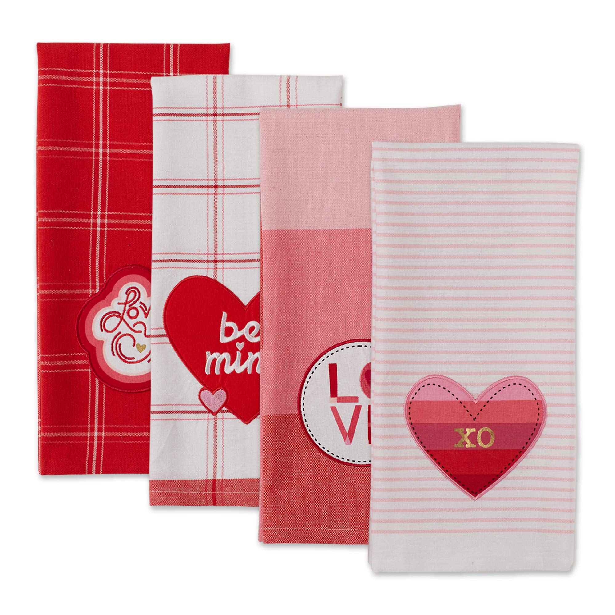DII Asst Love Embellished Dishtowel (Set of 4)