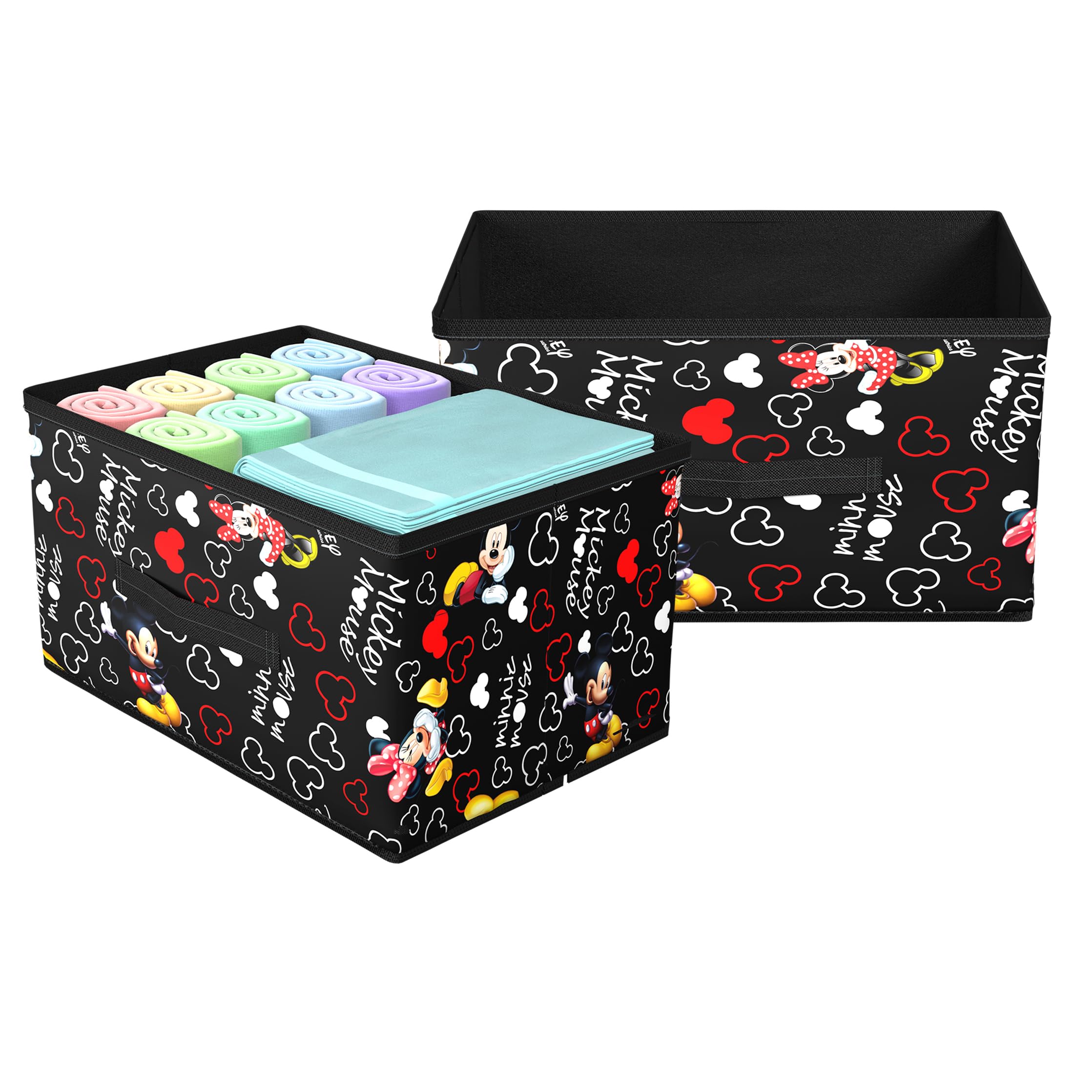 Kuber Industries Foldable Boxes For Storage (Pack Of 2)  Multipurpose Storage Organizer For Clothes | Wardrobe | Closet | Toys 