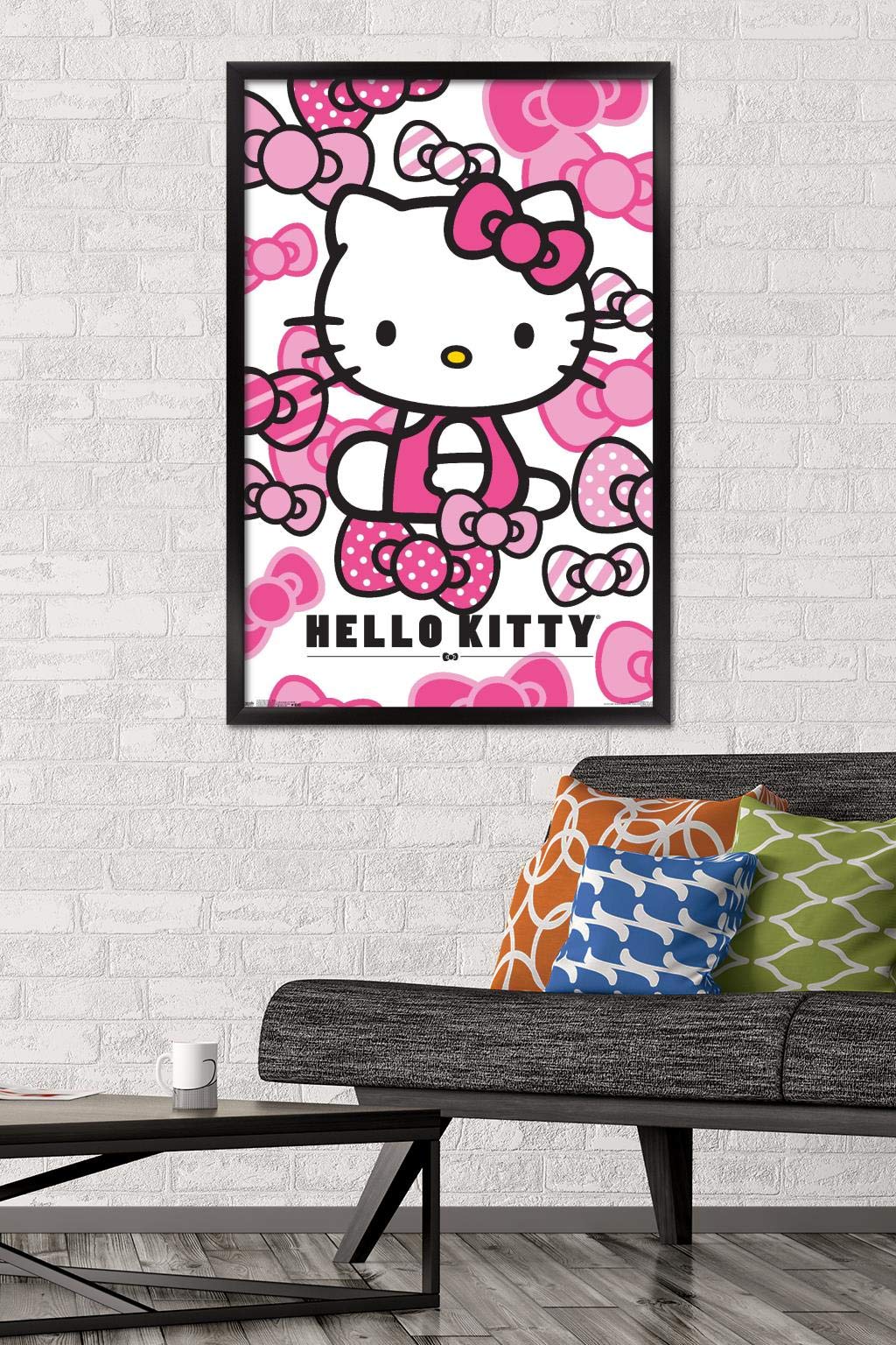 Trends International Hello Kitty - Bows Wall Poster, 22.375'' X 34'', Black Framed Version