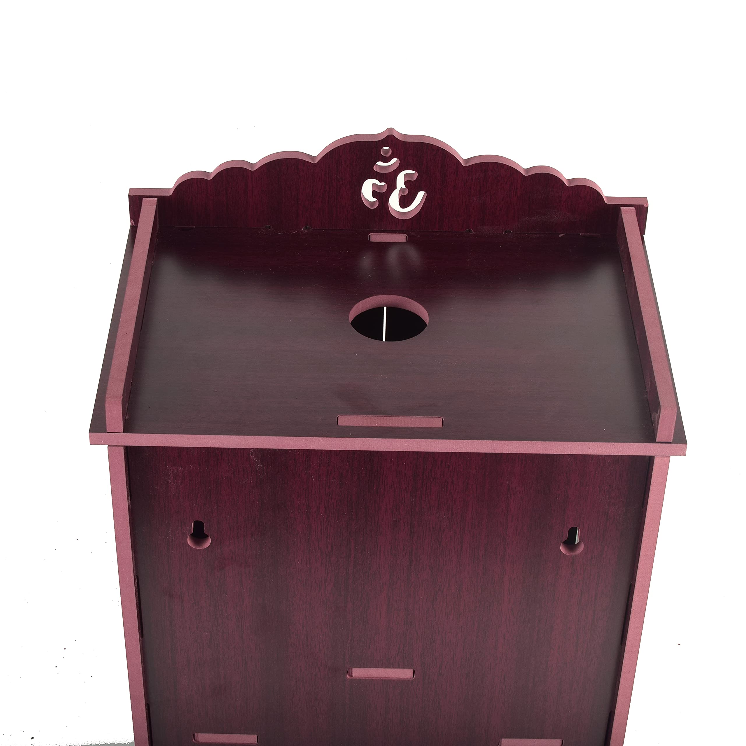 Nexat Art Wooden Wall Hanging Temple For Home And Shop,Office And Home Showpiece Temple(Size:41 X 28 X 19 Cm) (Brown) (Marron 45