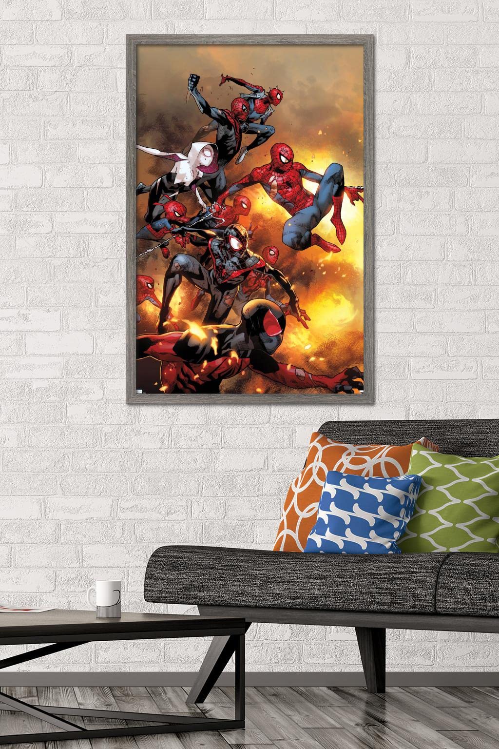 Trends International Marvel Comics - Spider-Verse - The Amazing Spider-Man #13 Wall Poster, 22.37'' X 34.00'', Barnwood Framed V