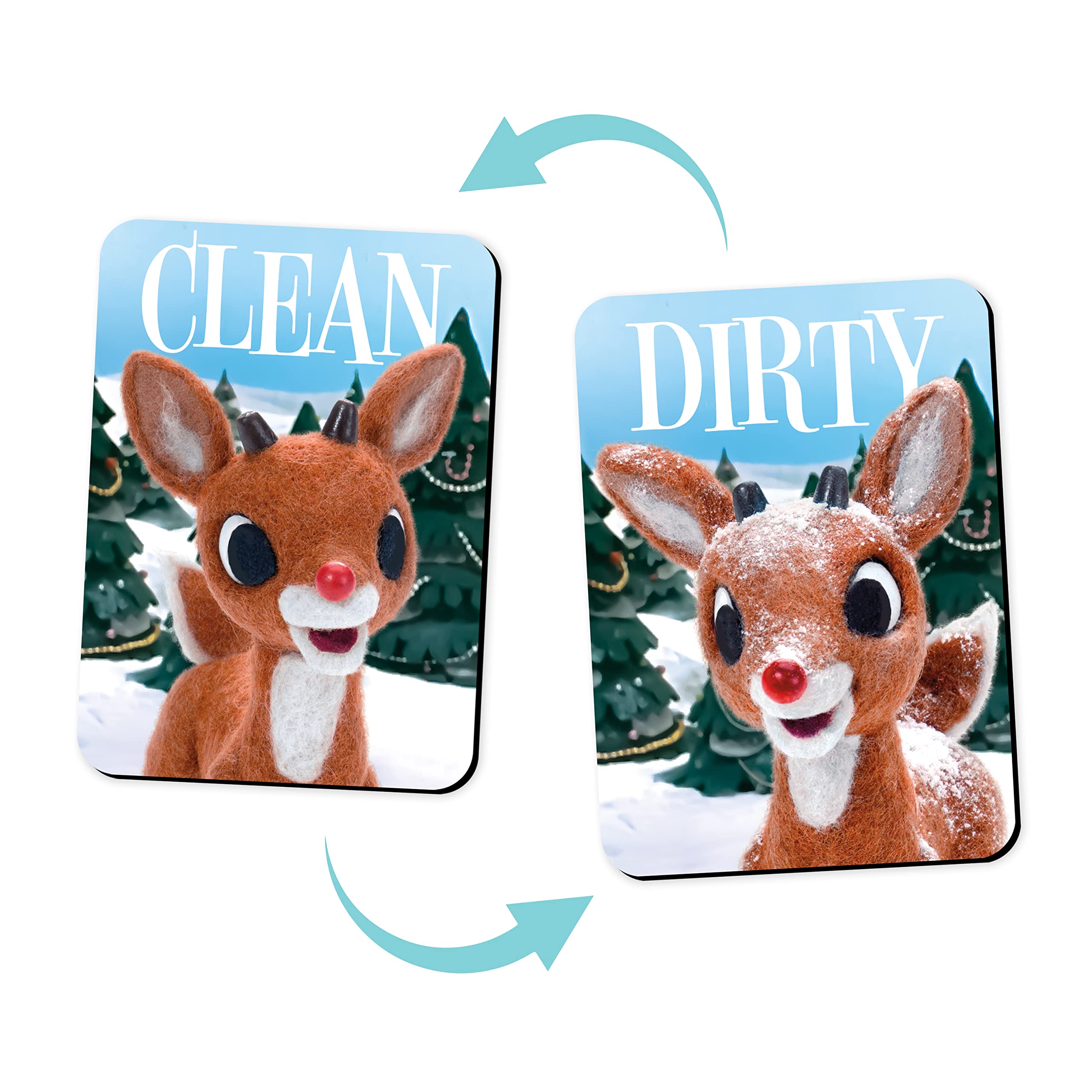 Rudolph The Red-Nosed Reindeer Double Sided Dishwasher Magnet