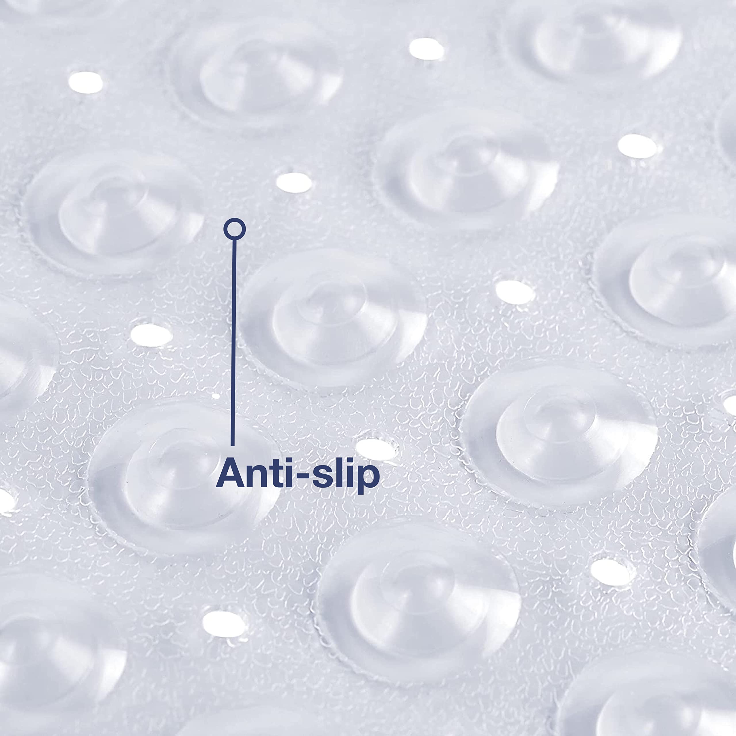 Tranquilbeauty Clearwhite Shower Mat 53X53Cm/21X21In | Non-Slip, Machine-Washable Quadrant Bath Mat For Walk In Shower Tray | Sh