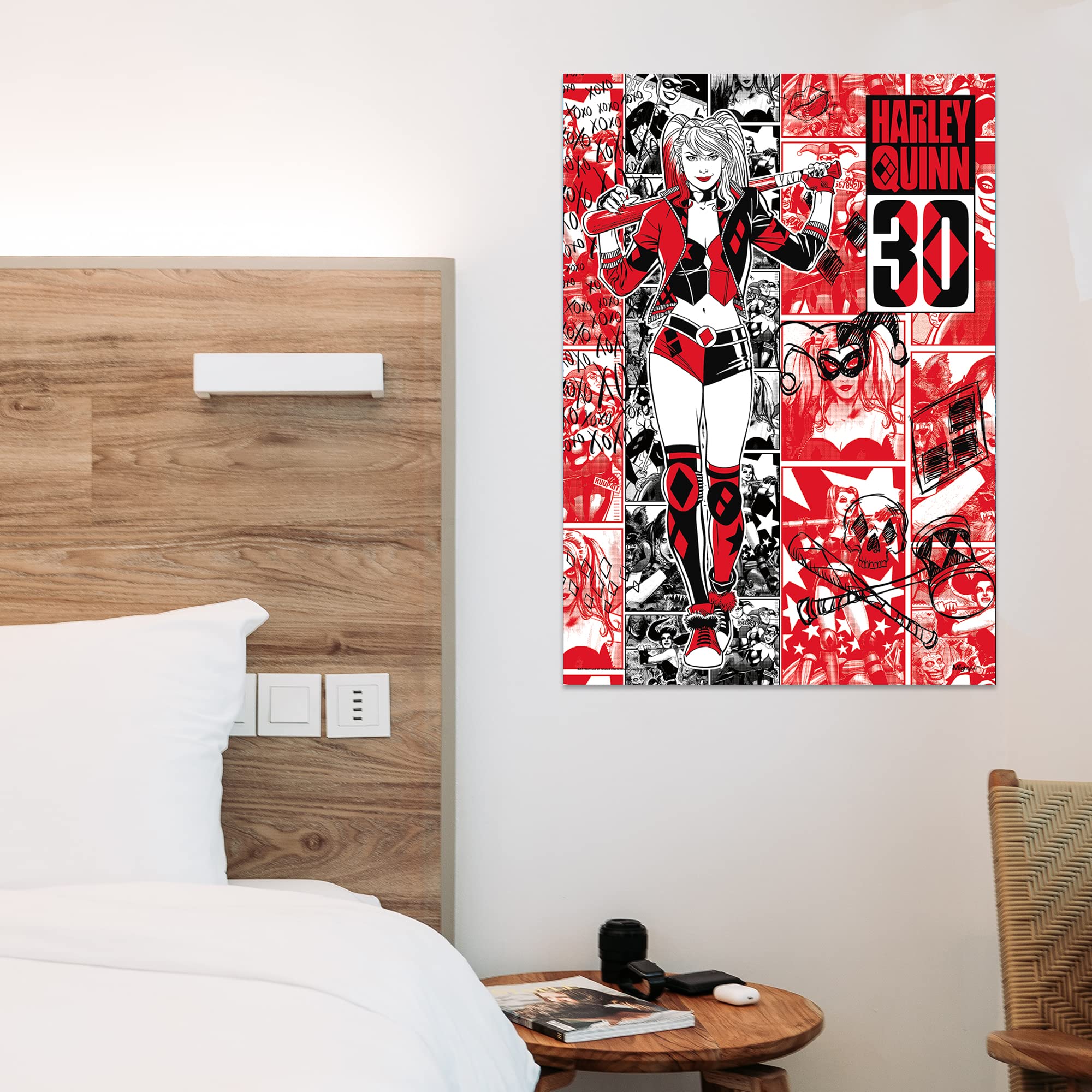 Mightyprint Dc Comics - Harley Quinn'S 30Th Anniversary - Durable 17    X 24 Wall Art - Not Made Of Paper - Officially Licensed