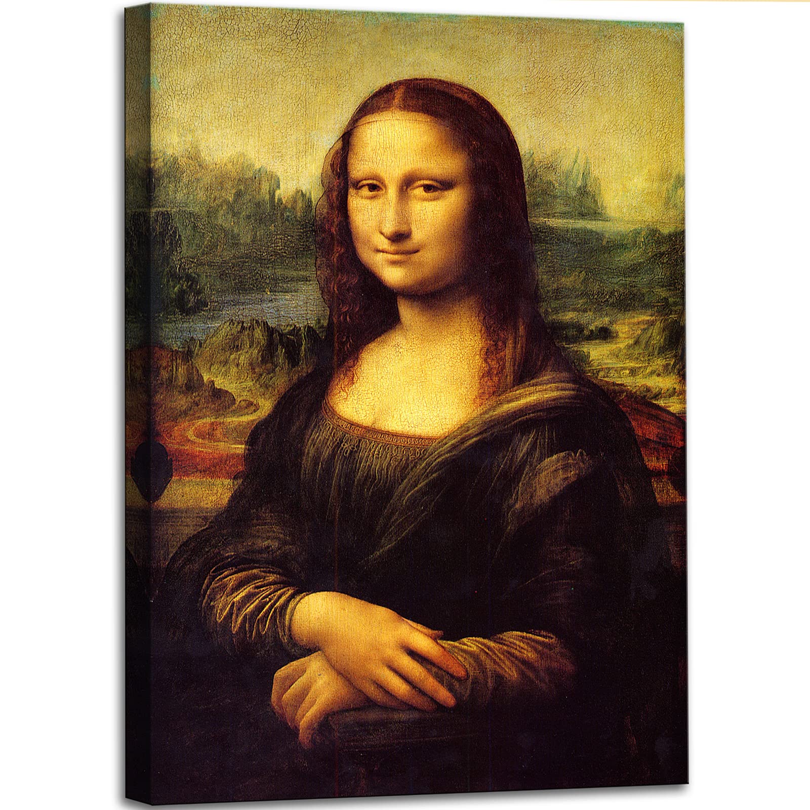 Msspart Canvas Prints Wall Art Mona Lisa By By Leonardo Davinci, The World Classic Paintings Reproductions For Living Room, Offi