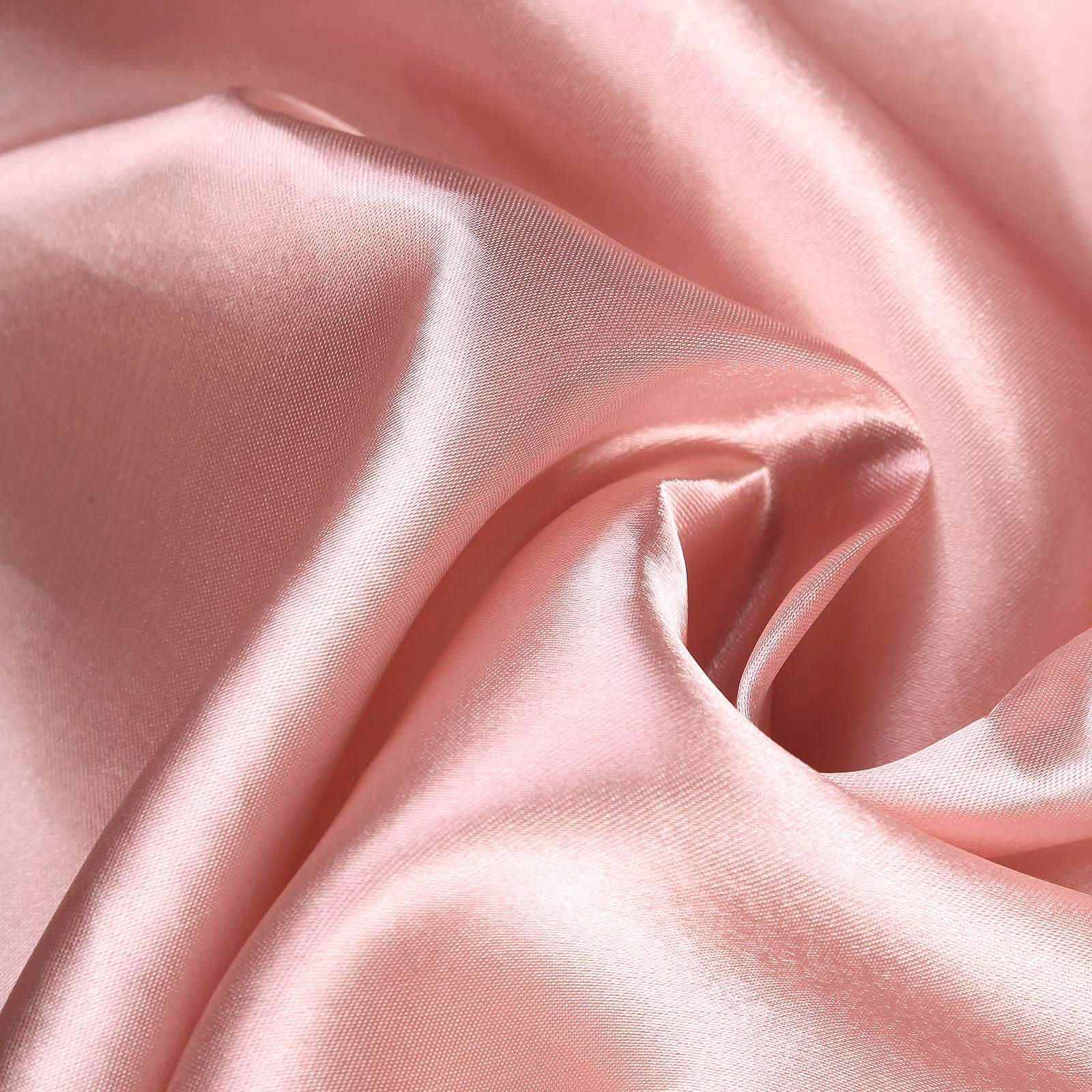 Balsacircle 108-Inch Dusty Rose Round Satin Tablecloth Table Cover Linens For Wedding Party Catering Kitchen Dining Events Kitch