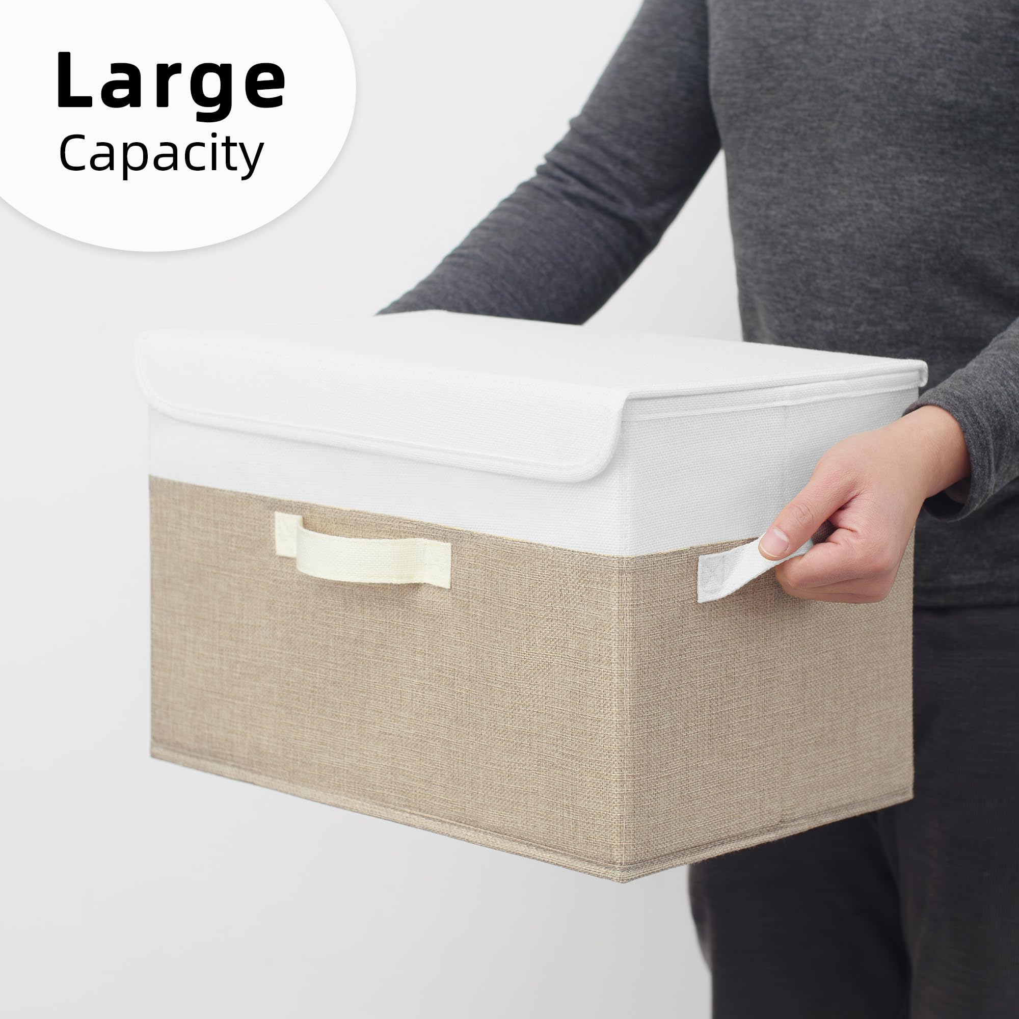 Granny Says Storage Bins With Lids, Decorative Storage Boxes, Clothes Stoarge Bins, Storage Baskets For Shelves, Closet Storage