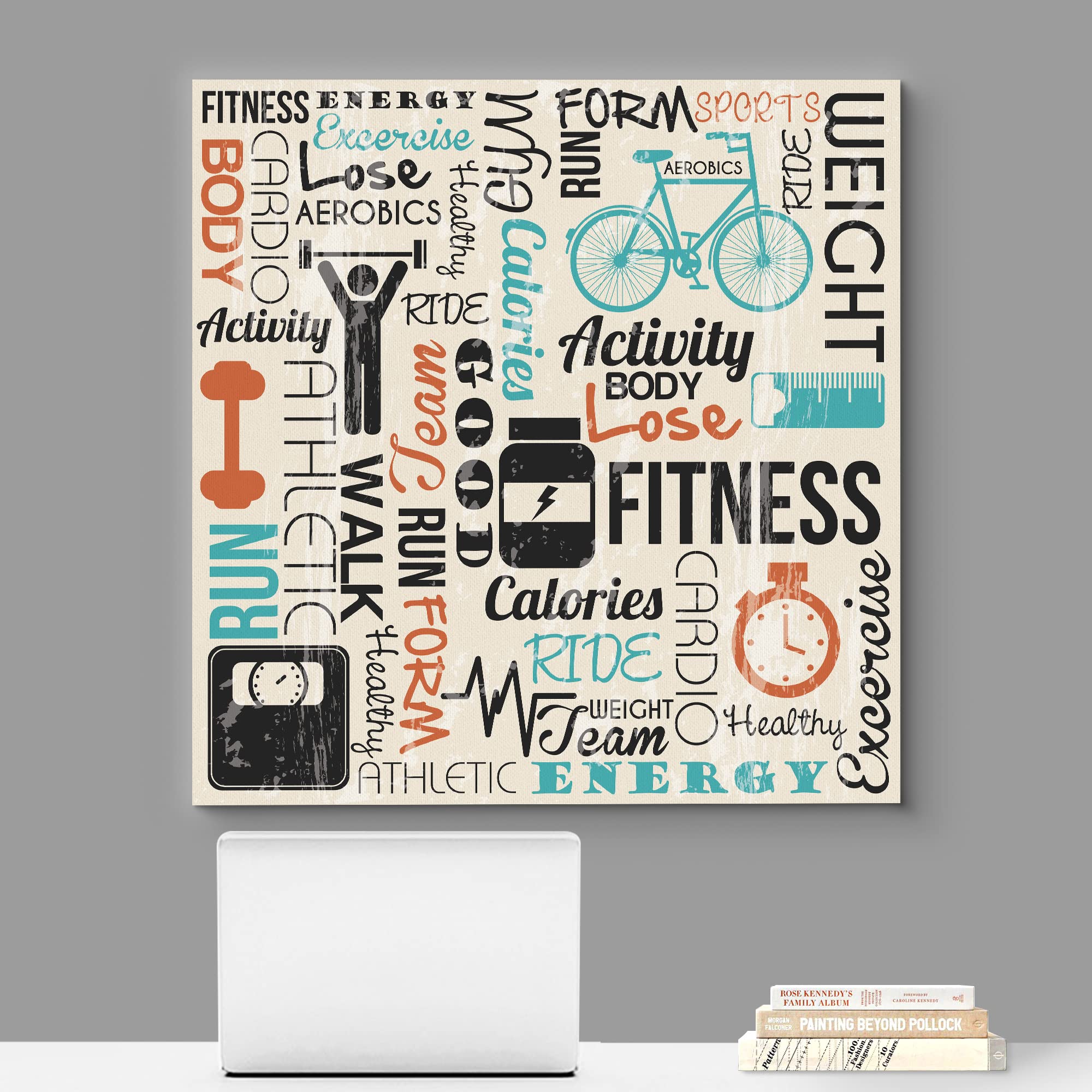 Wall26 Canvas Print Wall Art Motivational Fitness & Exercise Collage Sports Athletes Digital Art Modern Art Chic Bohemian Relax/