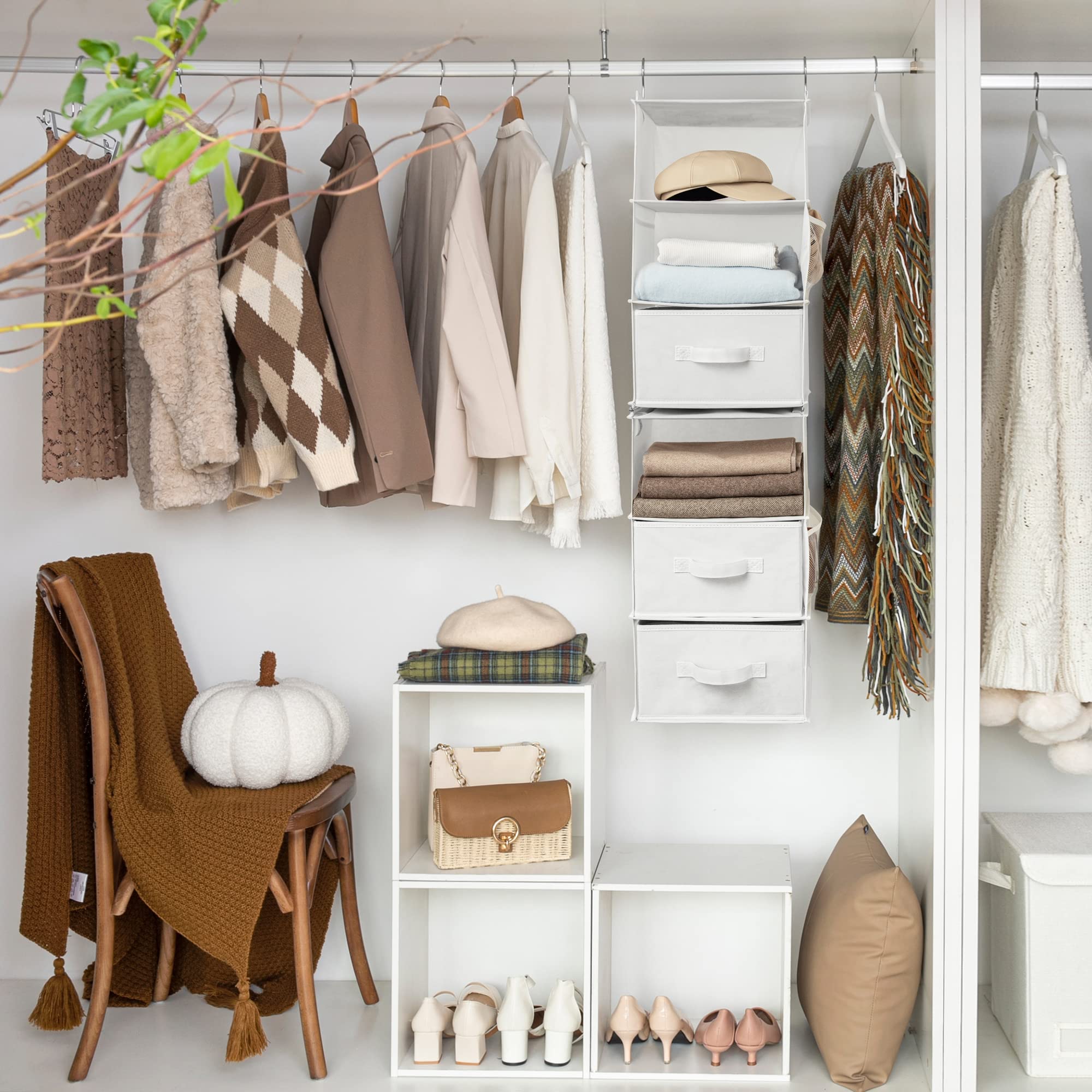 Granny Says 6-Shelf Hanging Organizer For Closet, Separable To 2 Pack 3-Shelf Hanging Shelves, Organization And Storage With 3 D