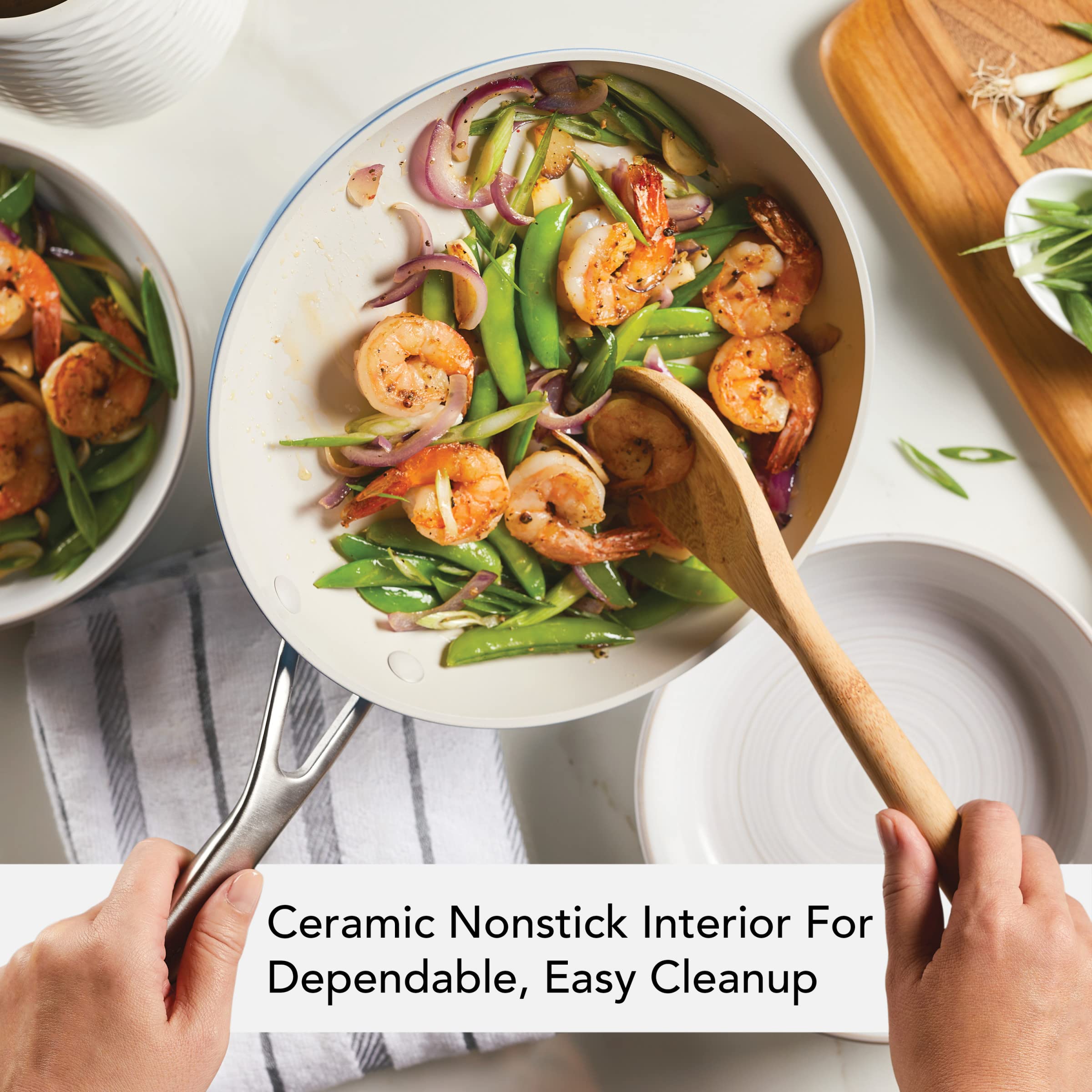 Kitchenaid Hard Anodized Ceramic Nonstick Frying Pan/Skillet, 10 Inch, Blue Velvet