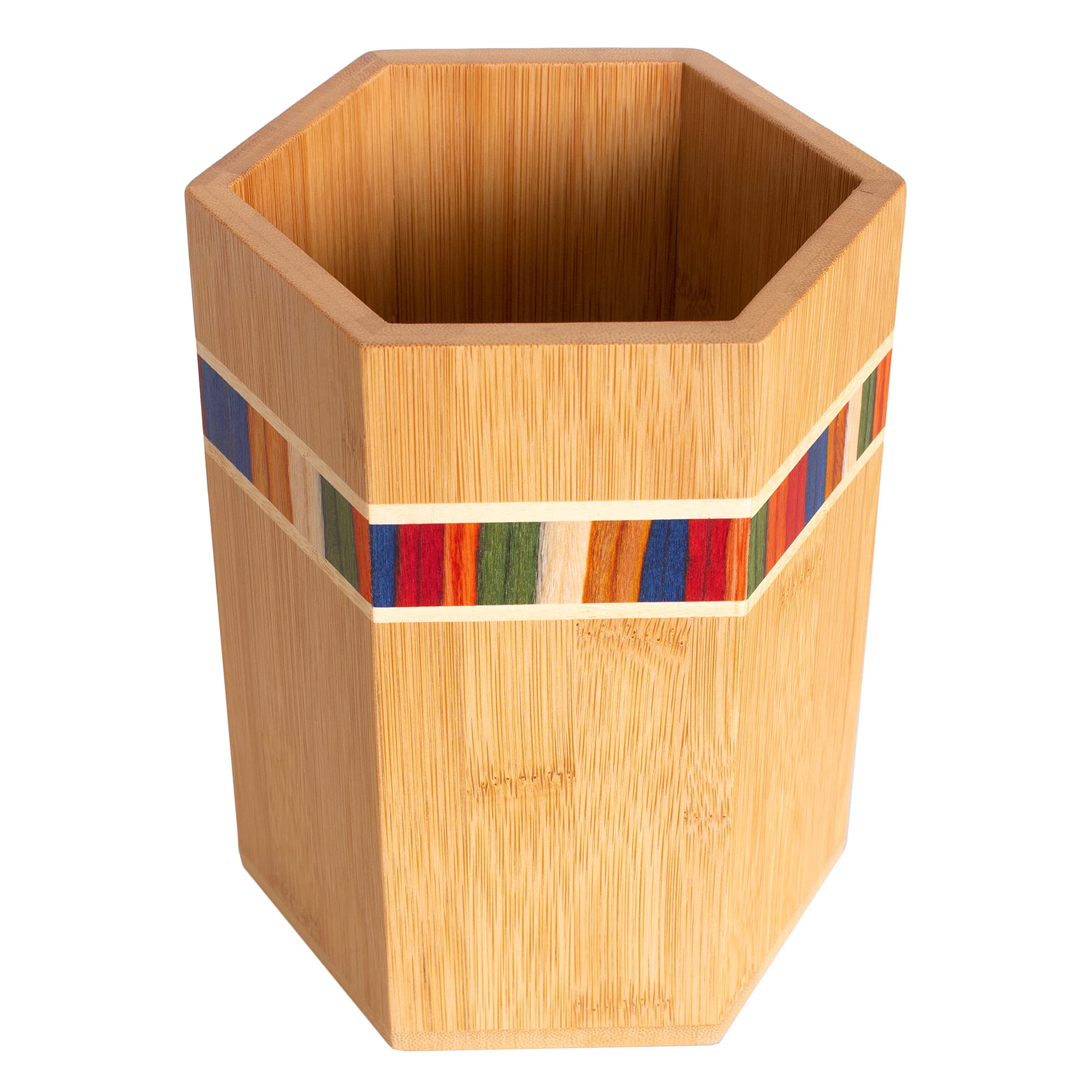 Totally Bamboo Baltique Marrakesh Collection Kitchen Utensil Holder, Large Cooking Utensil Crock For Countertop
