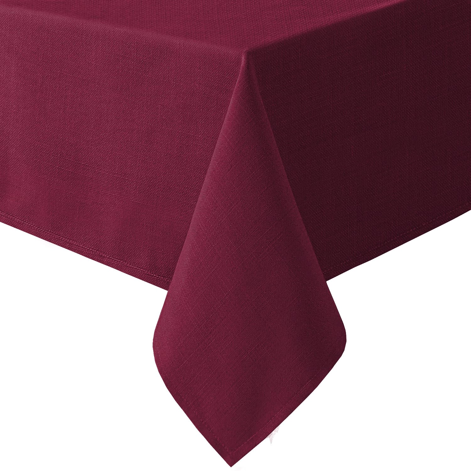 H.Versailtex Linen Textured Table Cloths Square 60 X 60 Inch Premium Tablecloth Spill-Proof Waterproof Table Cover For Dining Bu