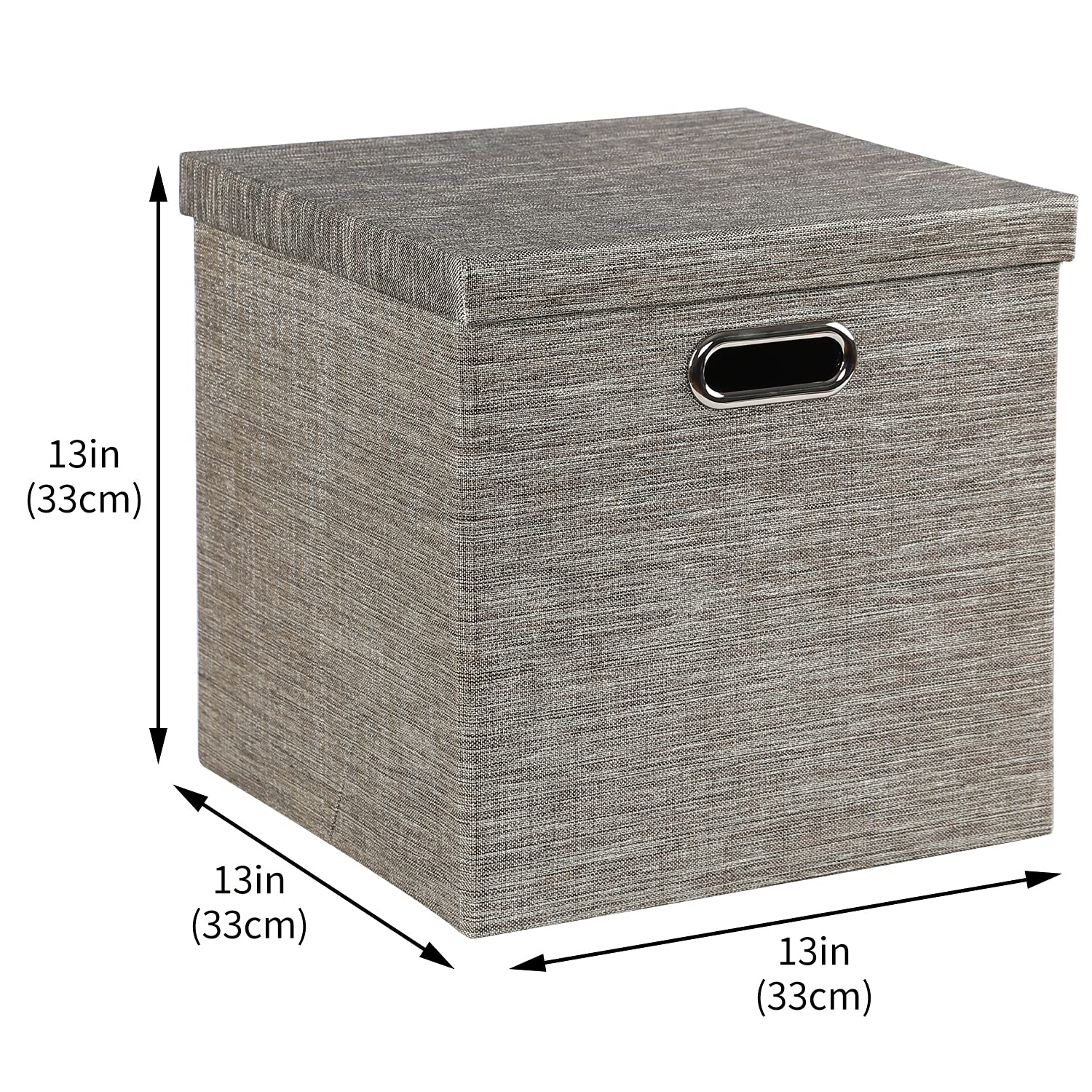 Posprica Storage Bins With Lids,13  13  13 Foldable Storage Cube Baskets Boxes Fabric Drawers For Closet Shelf Cabinet Bookcase,