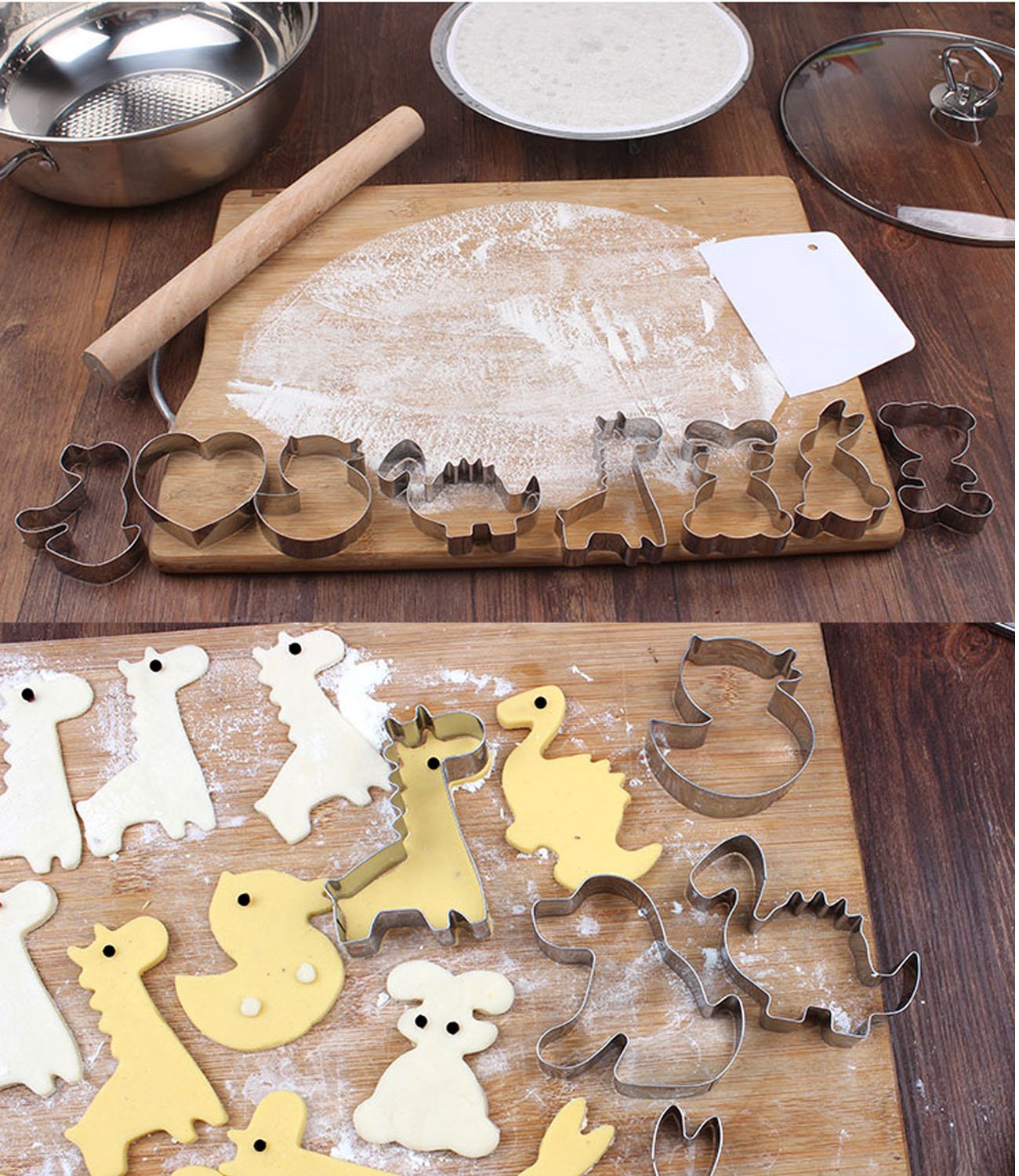 Gxhuang Monkey Banana Cookie Cutter - Stainless Steel - 2Pieces