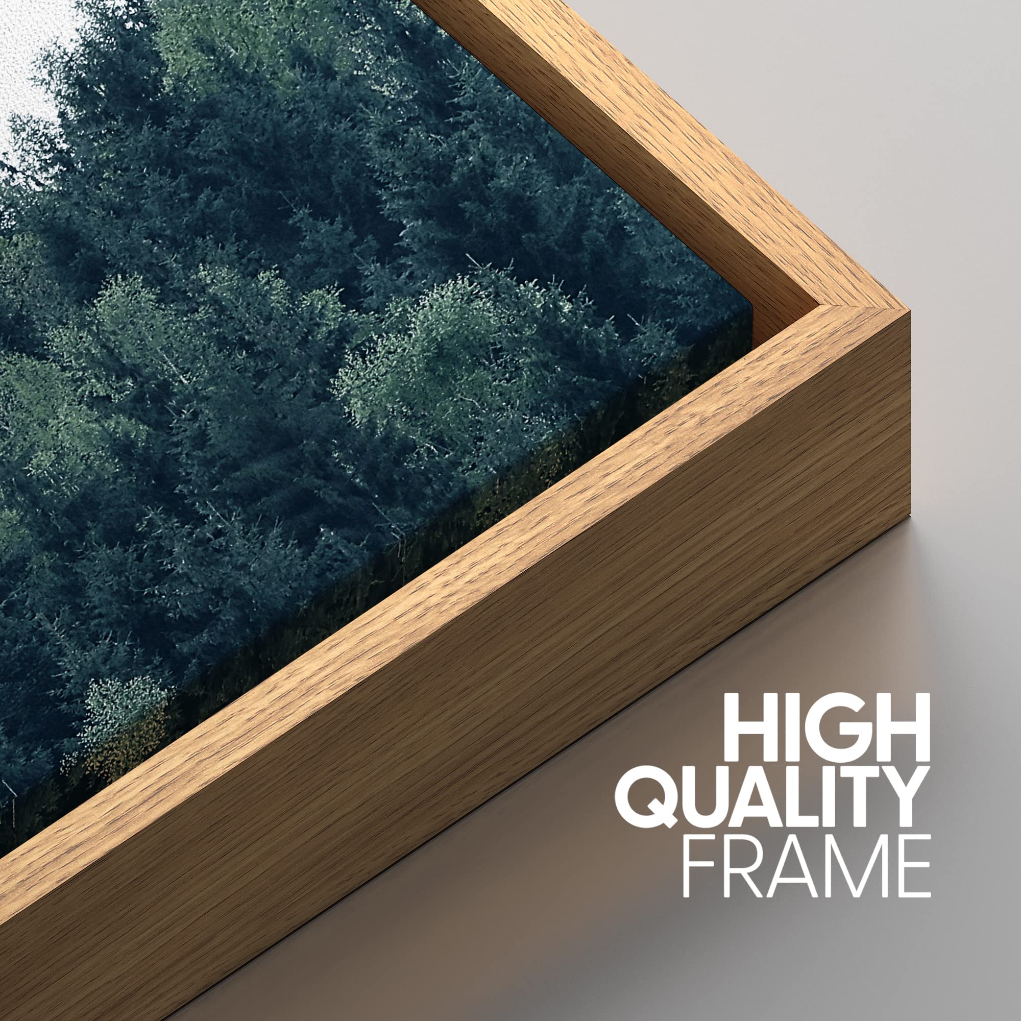 Signwin 3 Piece Framed Canvas Wall Art Misty Forest Nature Wilderness Photography Abstract Contemporary Landscapecanvas Prints H