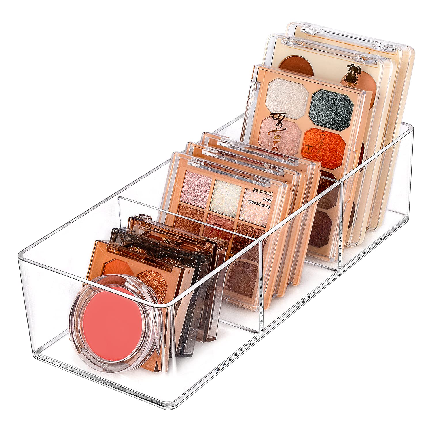 Jesslab 3 Cube Sections Drawer Organizer, Acrylic Stackable Drawer Organizer, Makeup Organizer For Vanity, Countertop, Bathroom,