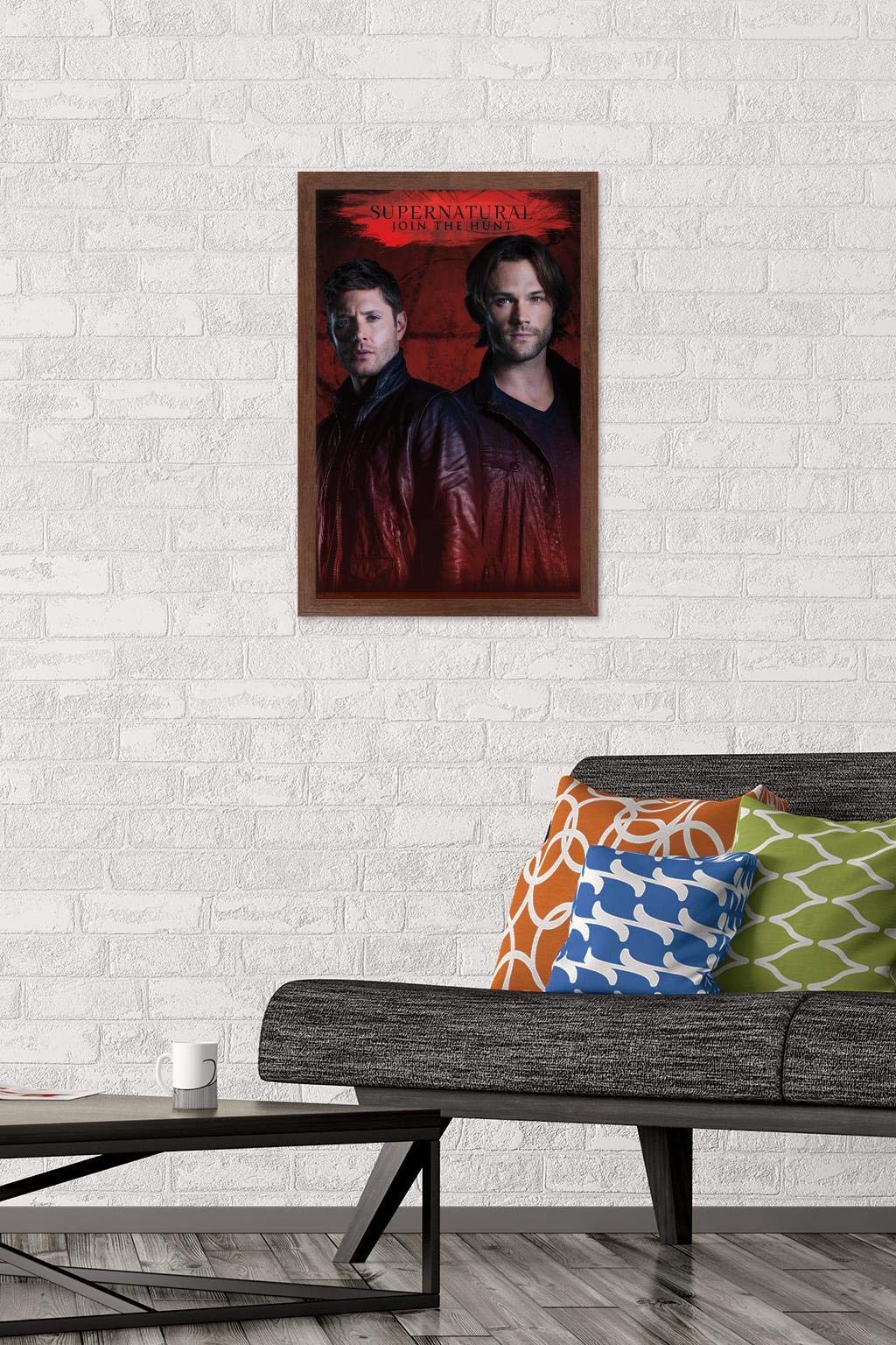 Trends International Supernatural - Red Wall Poster, 14.725'' X 22.375'', Mahogany Framed Version