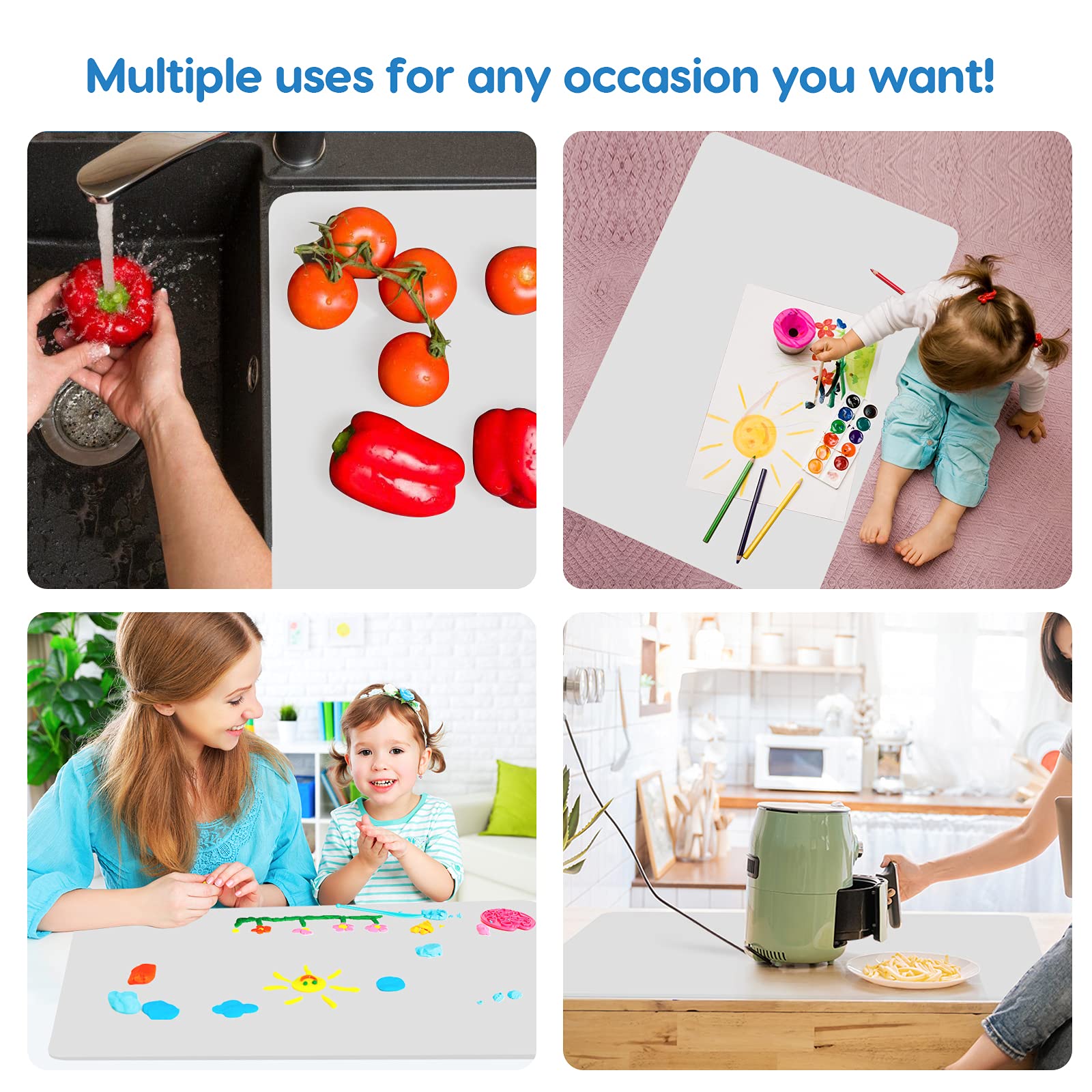 Aechy Extra Large Silicone Mat 36   X24   X0.08   , Multipurpose Silicone Mat Thick Heat Resistant Mat Shipped Rolled Up Kitchen