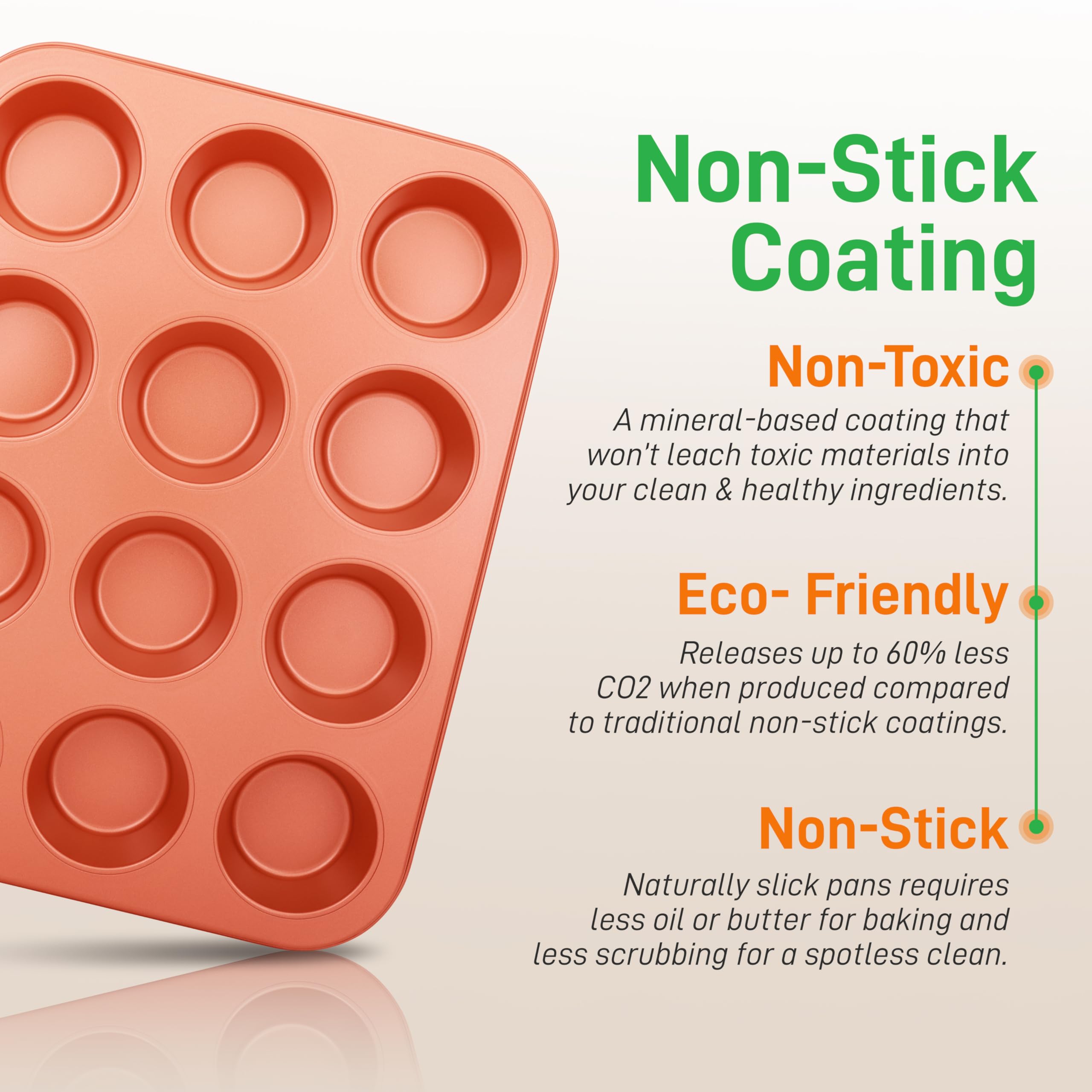 Nutrichef 10-Piece Nonstick Oven Baking Pan Set - Premium Carbon Steel Bakeware W/Cookie Sheets, Loaf & Cupcake Pans, Perforated