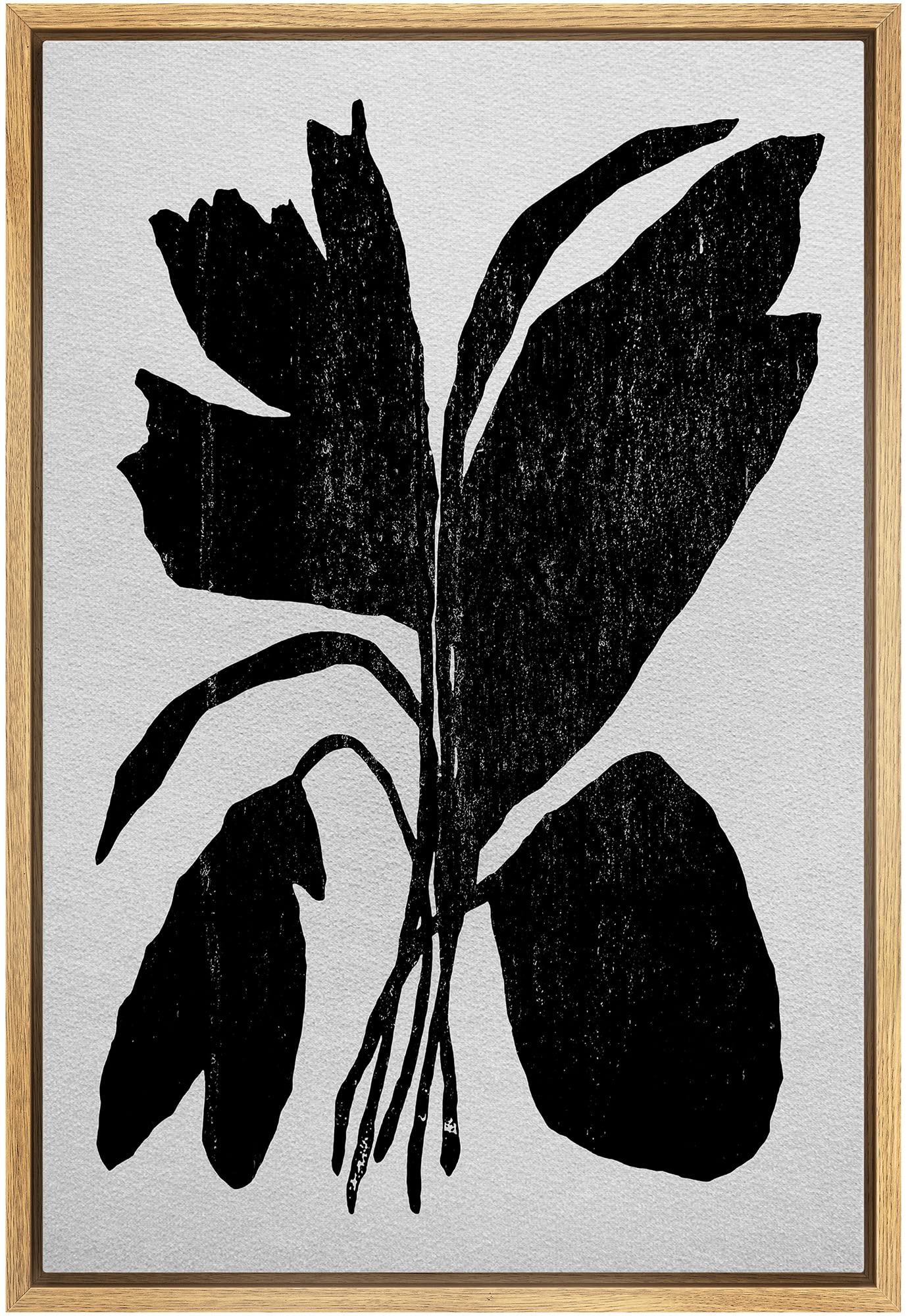 Ashbrook Framed Wall Art Print Set Black Flower Silhouette Display Floral Botanical Photography Modern Rustic Scenic Relax/Calm