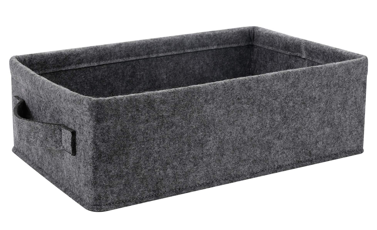 Small Basket Shallow Storage Baskets Felt Storage Basket Bin Long Narrow Basket For Towels Dog Cat Toys Office Supplies Dippers
