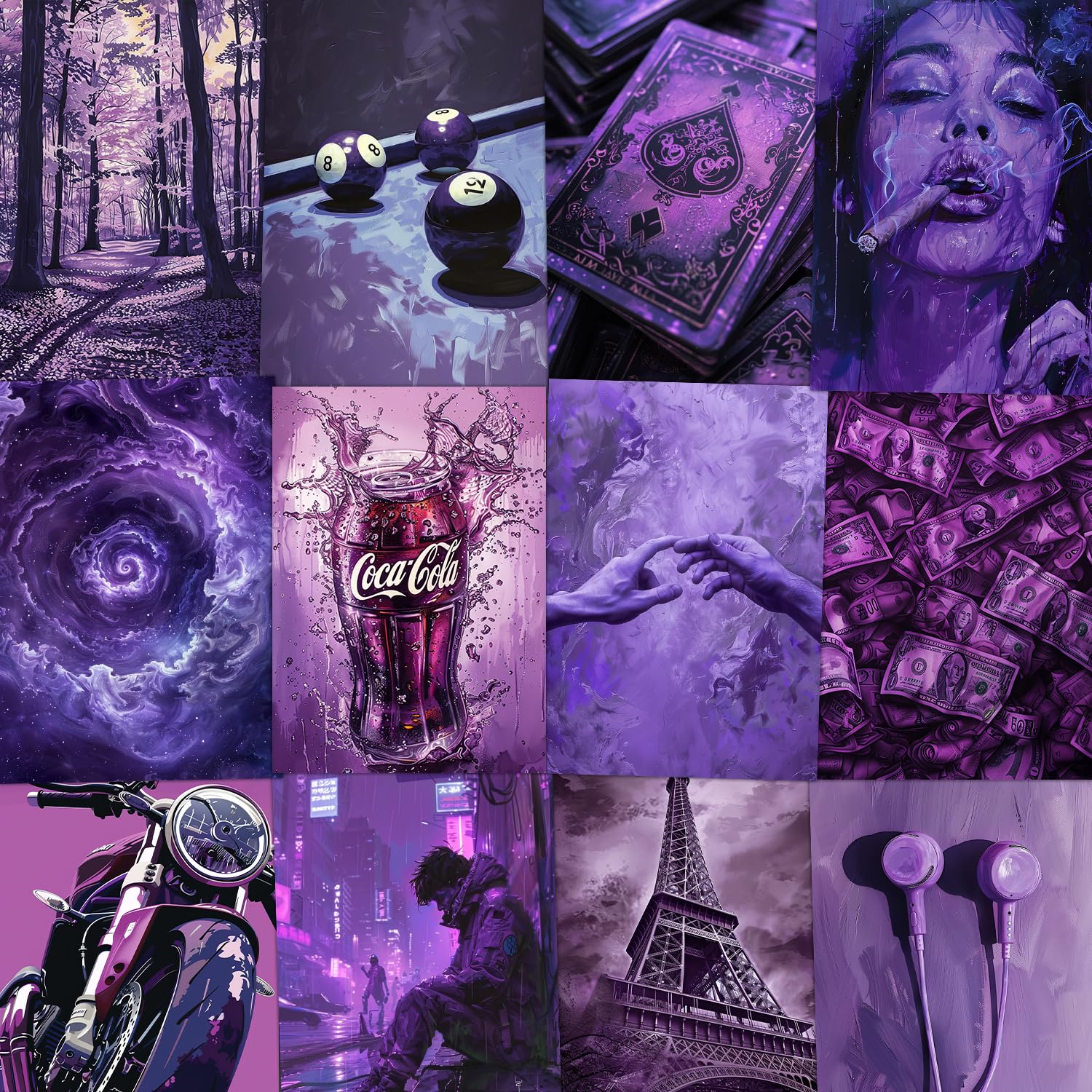 Wallgasm Pink Aesthetic Poster Set - Set of 54, 4 x 6 Inches Wall Decor Poster - Posters For Bedroom, Living room, Office | Aest