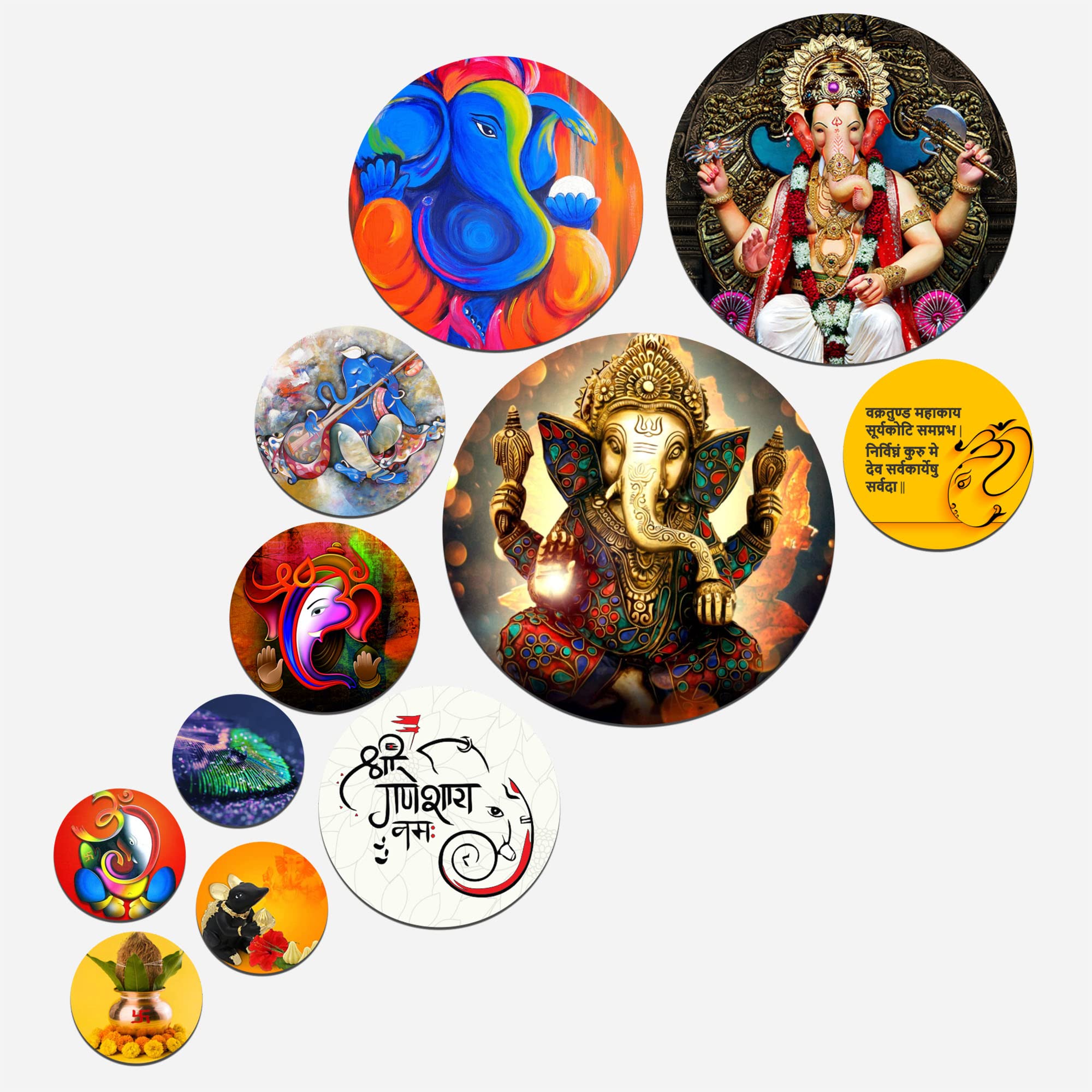 Artvibes Ganesh Wooden Wall Hanging Decoration Item for Home Decor | Office | Gift | Wood Wall Decor for Living Room | Bedroom |