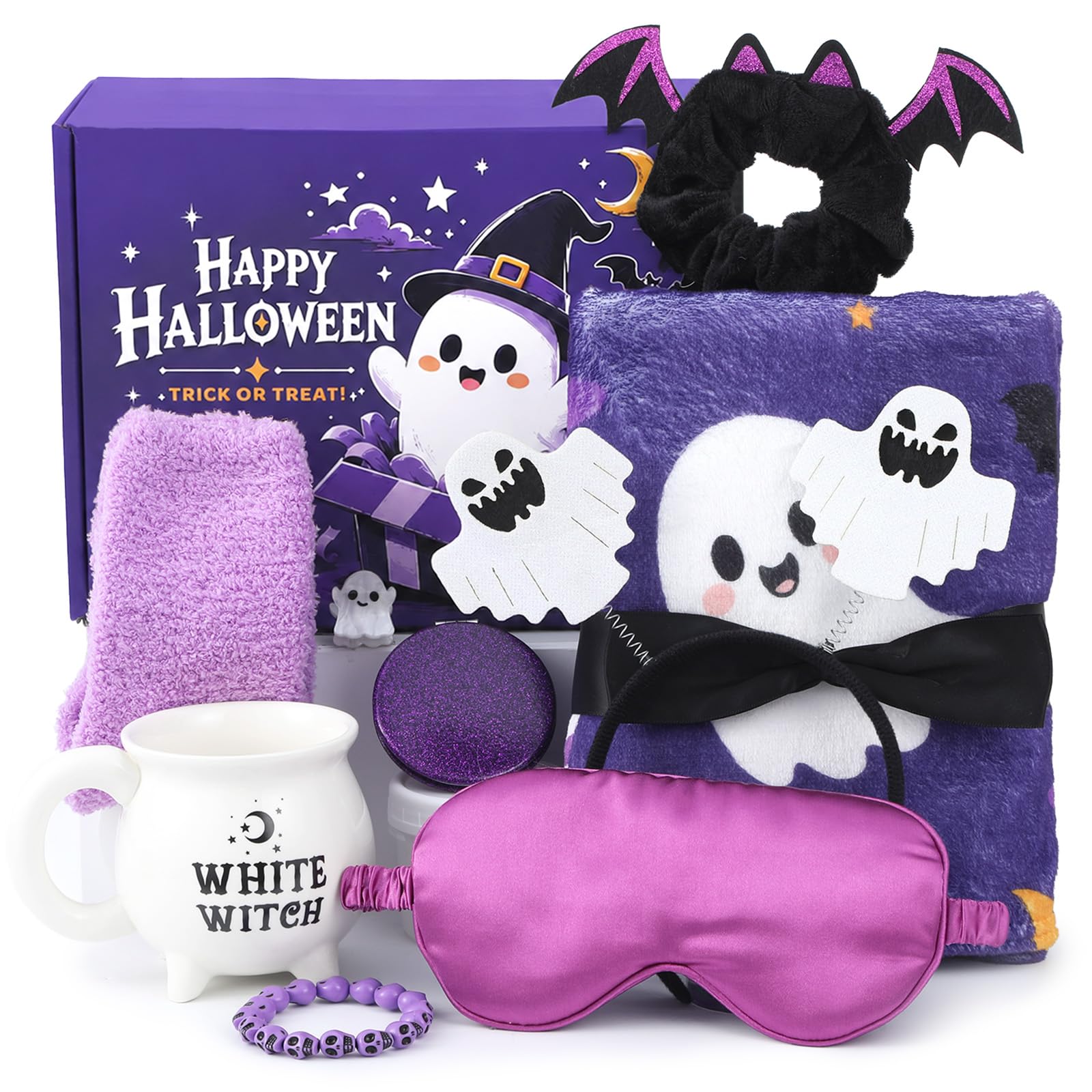 Lonfliness 10 Pcs Halloween Boo Basket Stuffer for Women Teen Girl Gift Box