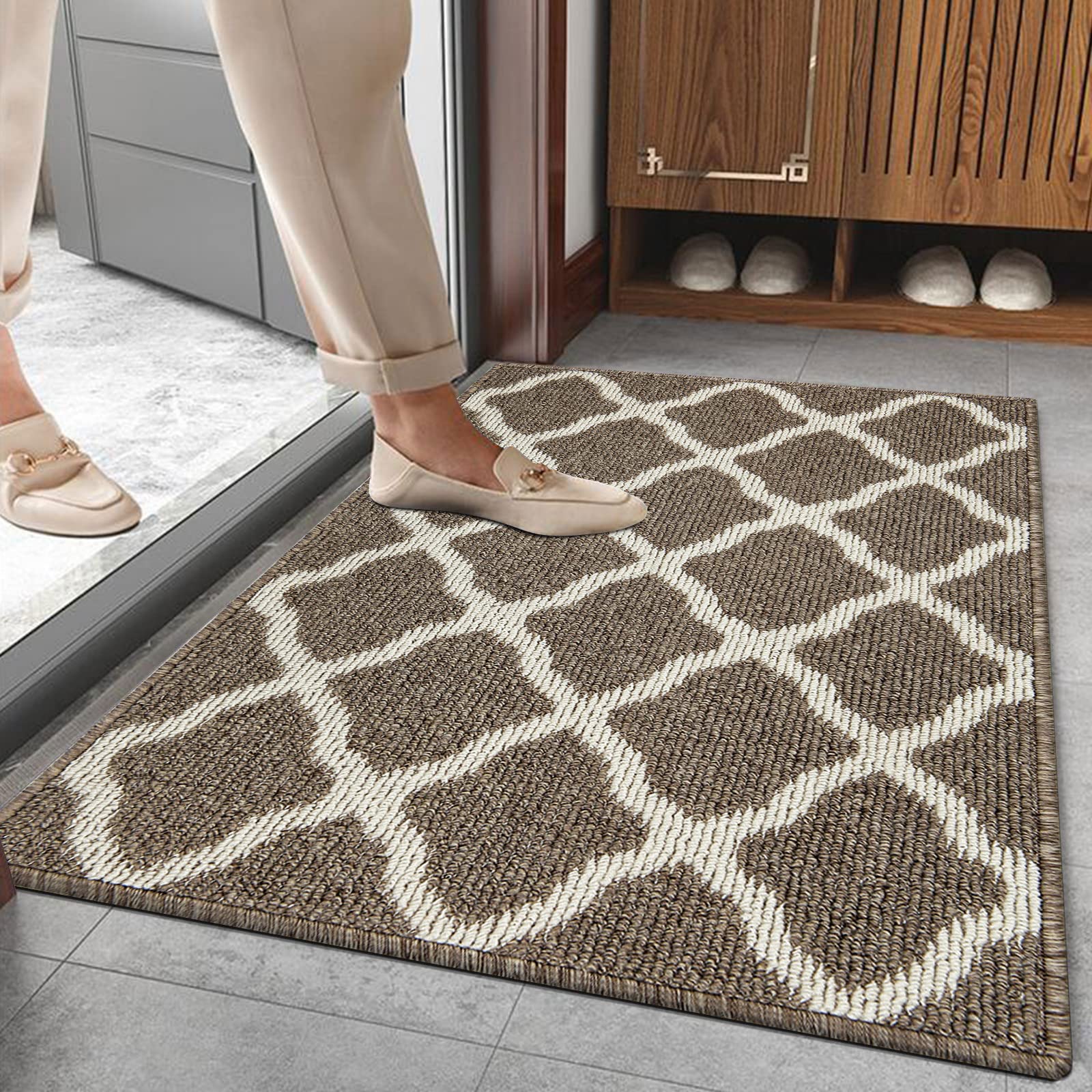 Shacos Doormat Indoor 24X36 Inch Front Door Rug Mat Non Slip Waterproof Backing Entrance Rug Washable Floor Carpet For Entryway 