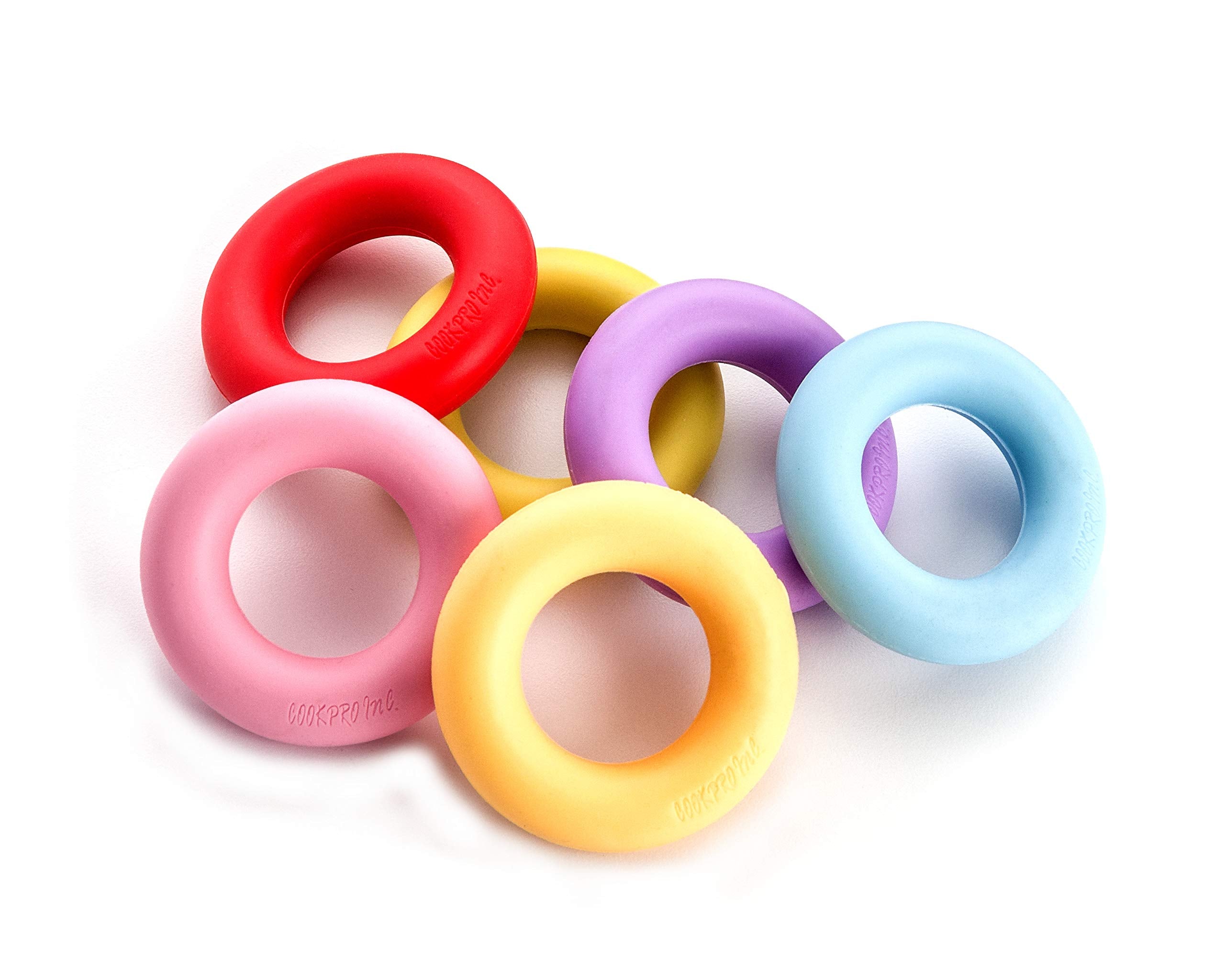 Cook Pro 6-Piece Round Silicone Trivets, Red/Blue/Green/Yellow/Purple/Pink