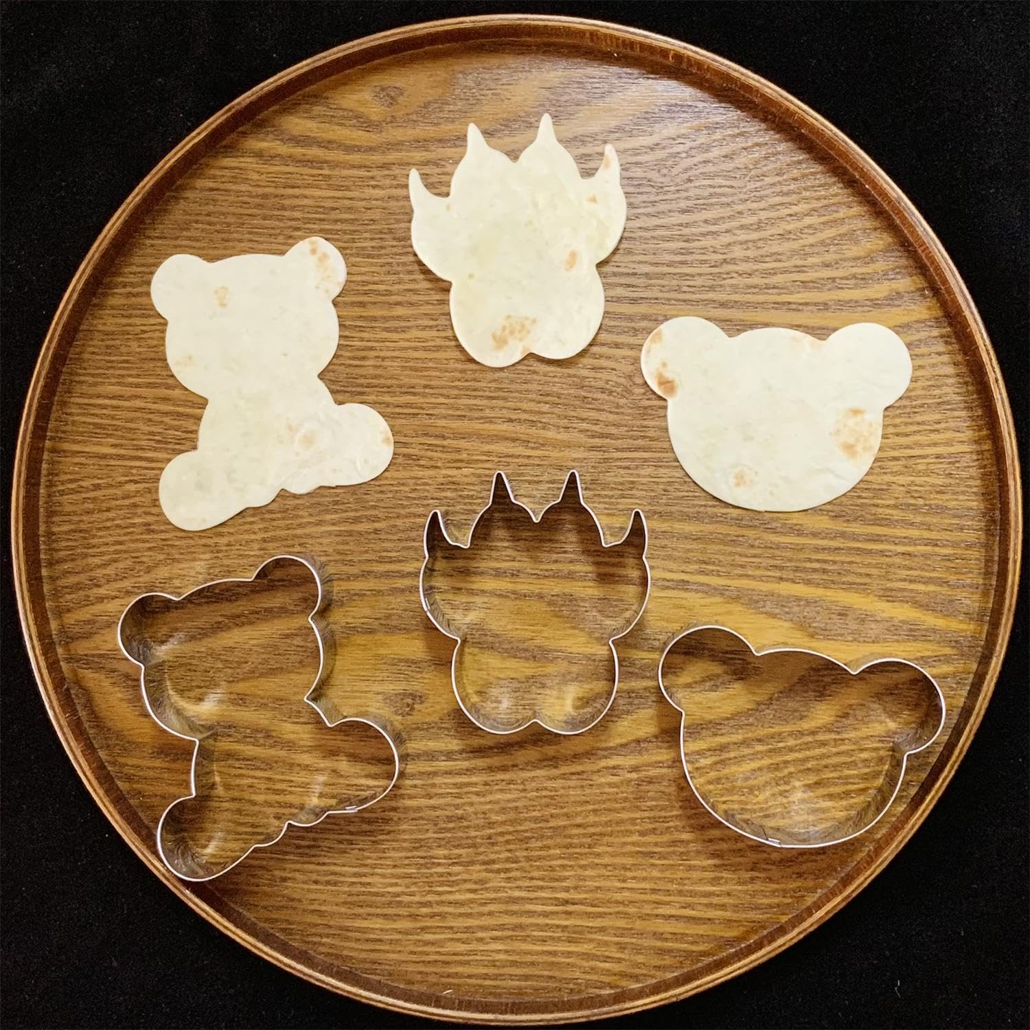 Lubtosmn Bear Cookie Cutter Set-3 Piece-Bear Head, Bear Paw And Bear-Diswasher Safe-Cookie Cutters Shapes For Baby Shower Birthd