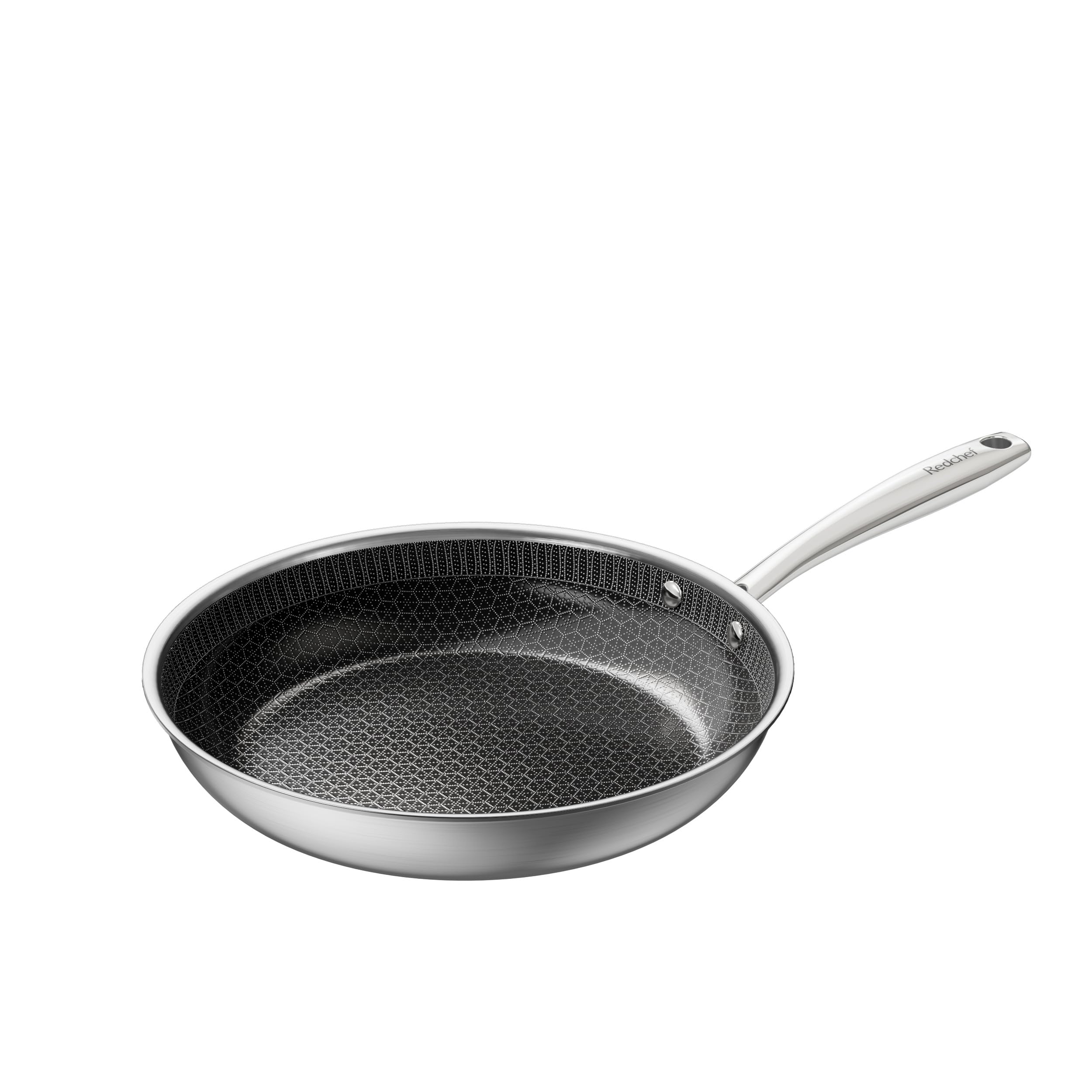 Redchef Hybrid Ceramic Frying Pan with StayCool Handle, Dishwasher & Oven Safe, Induction Compatible, TriPly Stainless Steel &