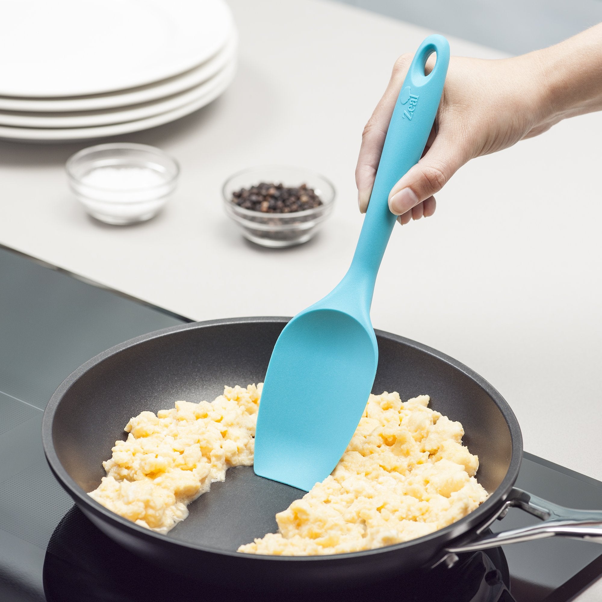 Zeal Silicone Non-Scratch Spatula Spoon Aqua (10   /26Cm)