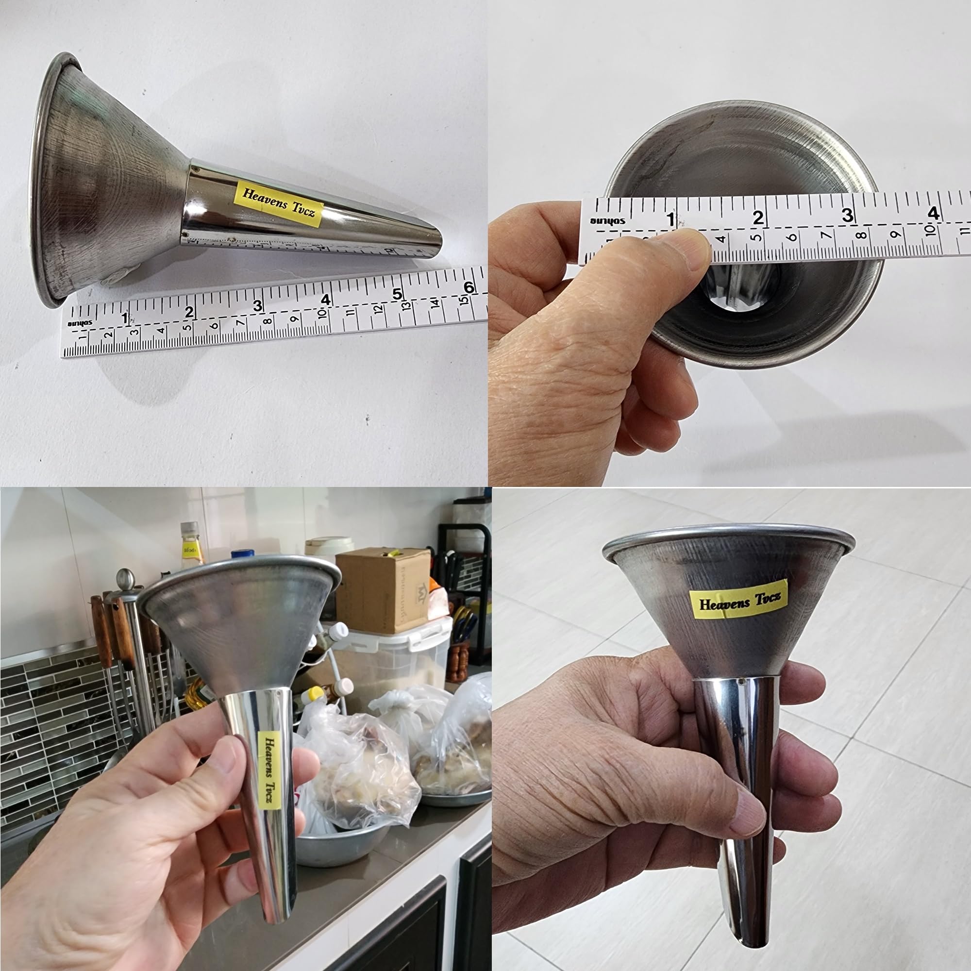 Stainless Steel Cones Stuffed Sausage Cone Food Funnel Hand Stuffed Sausage Cone Thai Sausage Or Asian Sausage, Traditional Thai