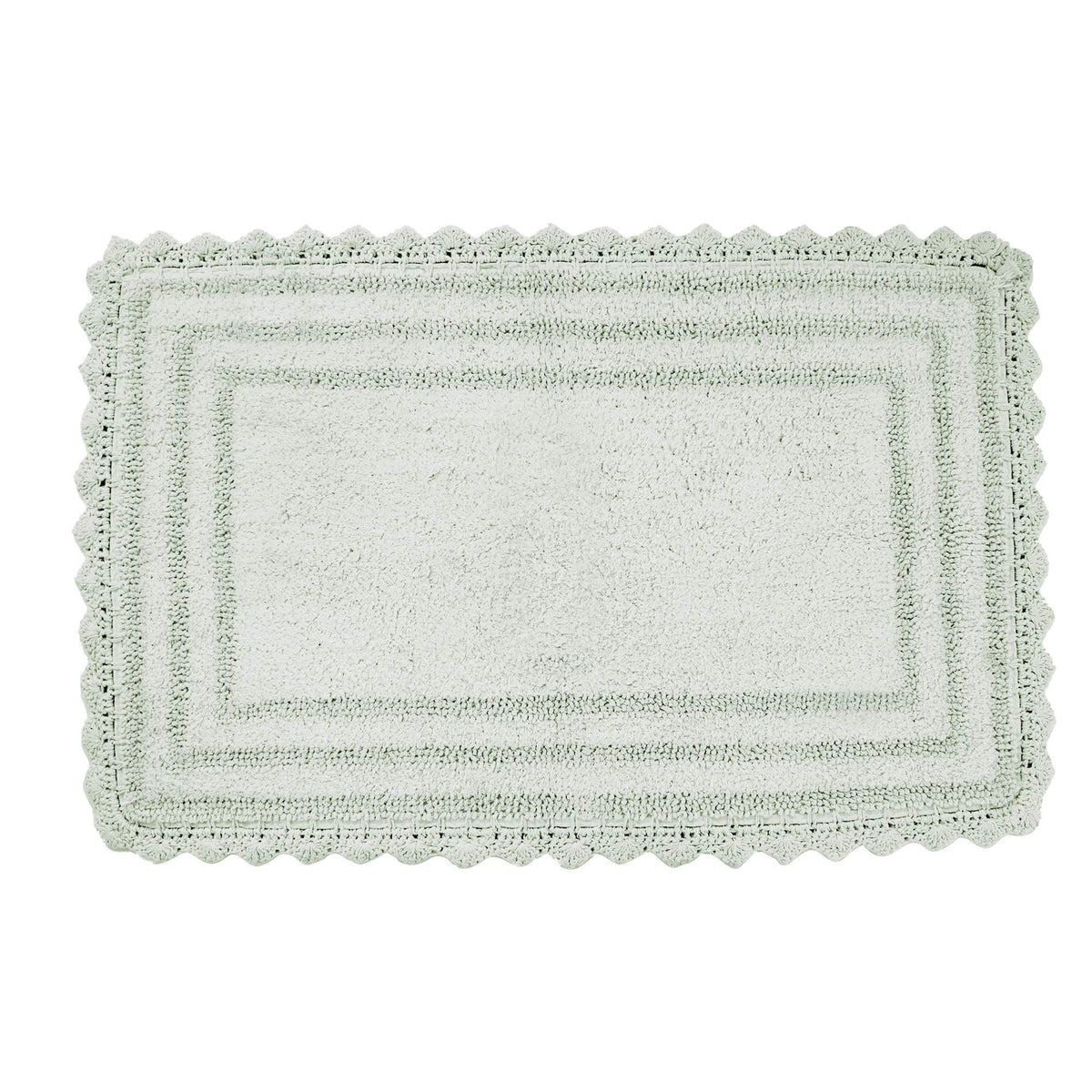 Rajrang Bringing Rajasthan To You Bath Rug For Bathroom Kitchen Spa With Crochet Cotton Absorbent Soft Reversible Woven Bath Mat