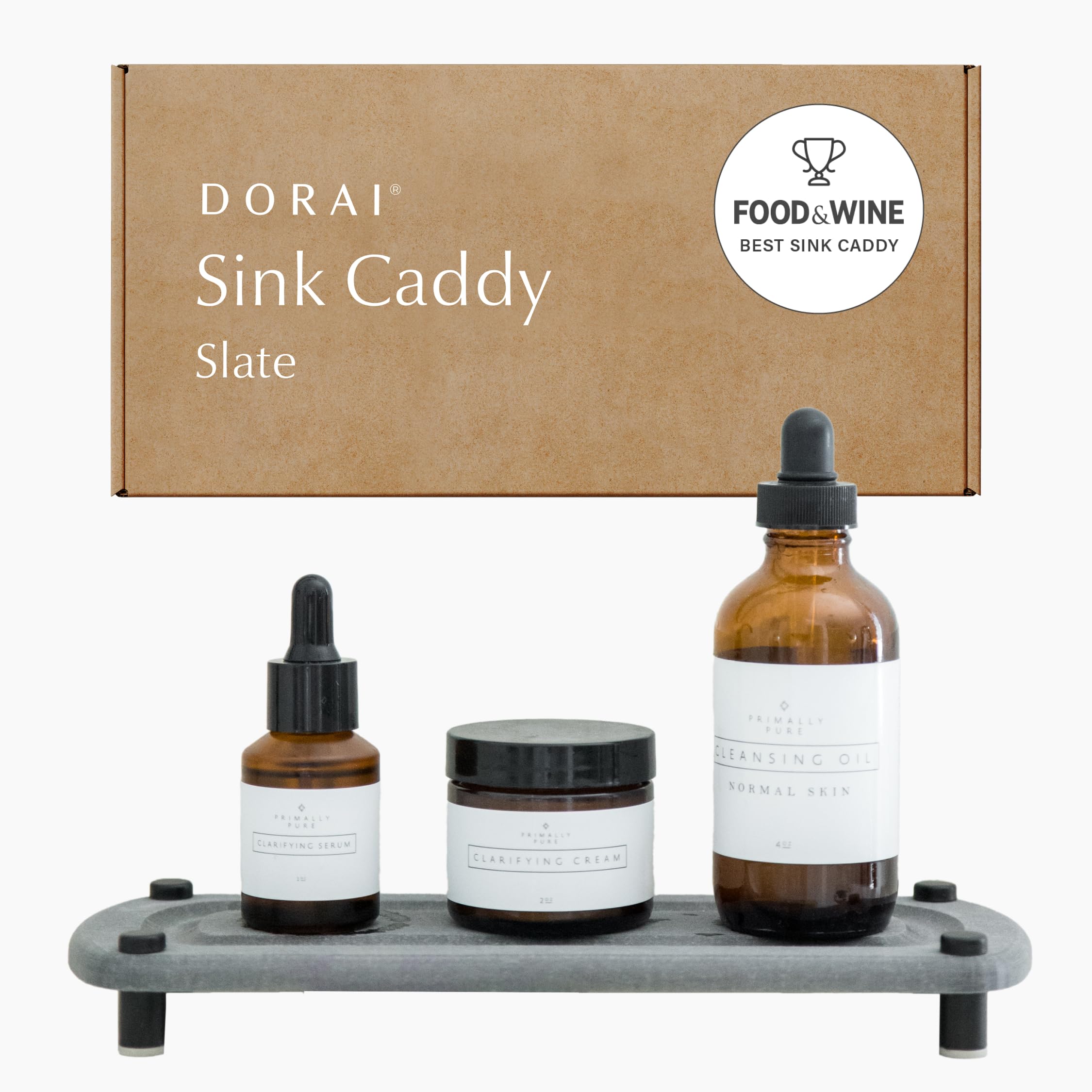 Dorai Home Sink Caddy - Dries Instantly And Prevents Moisture Buildup - Stainless Steel Feet With Rubber Bottom - Functional Des